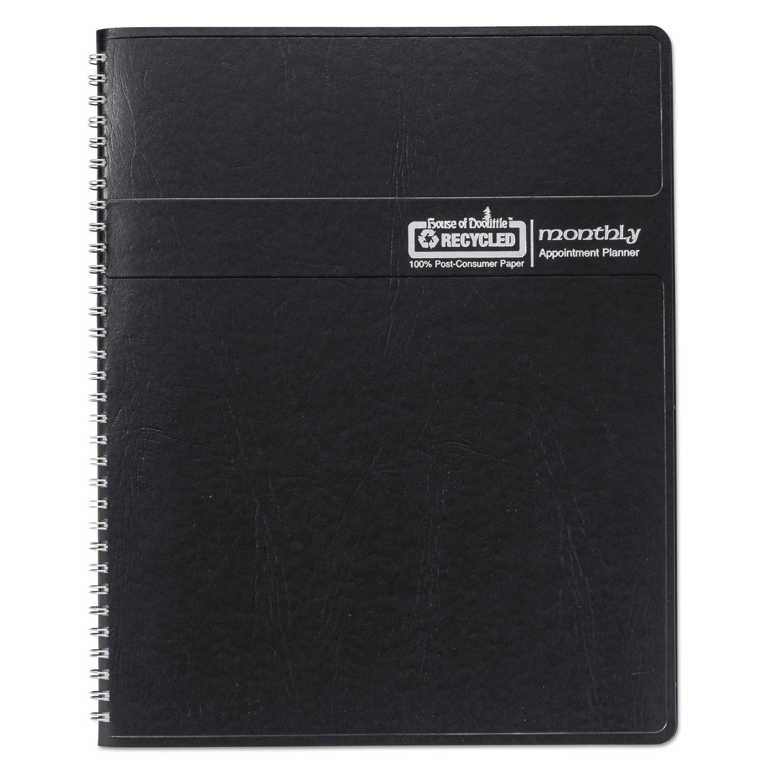 House of Doolittle™ 14-Month Recycled Ruled Monthly Planner, 11 x 8.5, Black Cover, 14-Month: Dec 2024 to Jan 2026