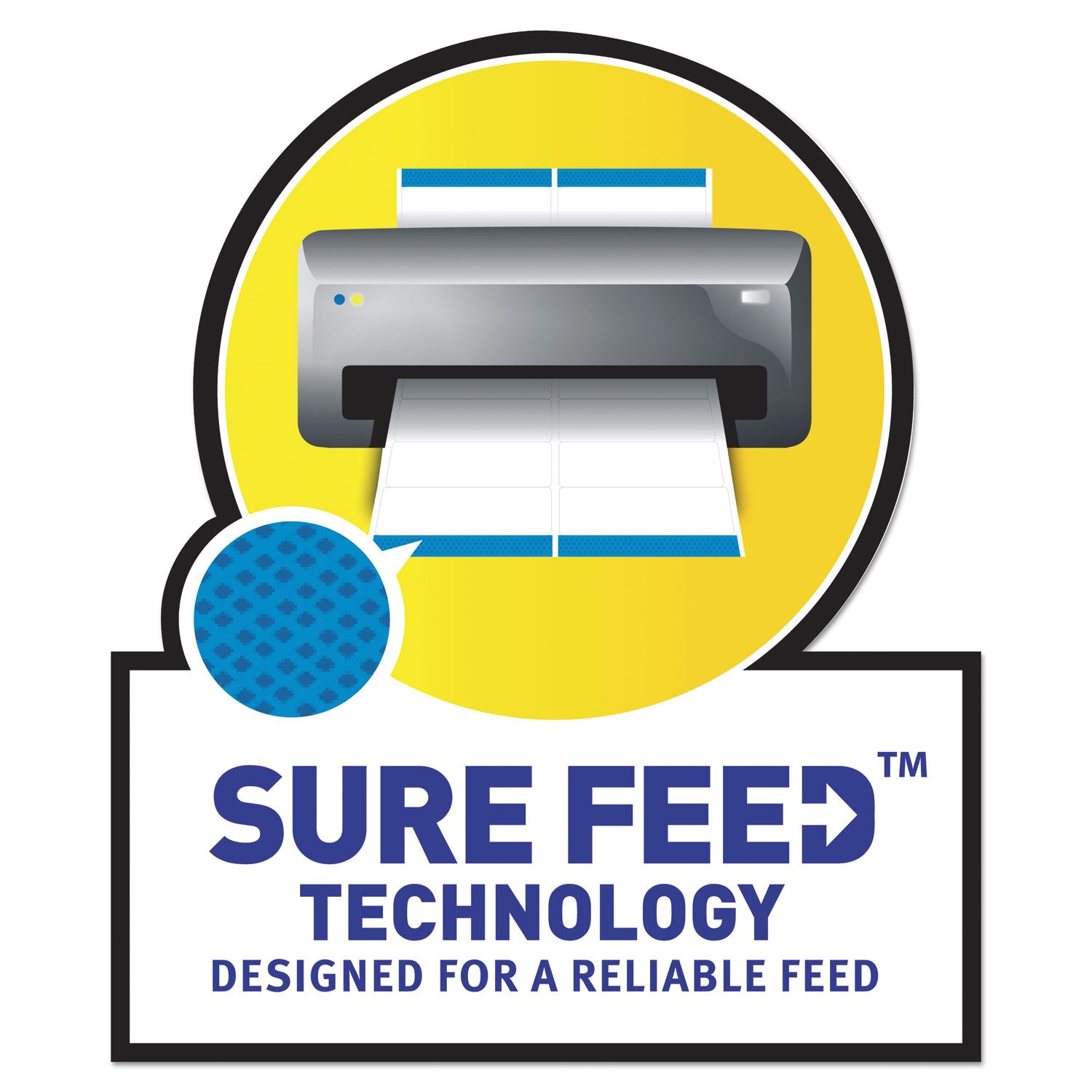 Avery® White Address Labels w/ Sure Feed Technology for Laser Printers, Laser Printers, 0.5 x 1.75, White, 80/Sheet, 250 Sheets/Box