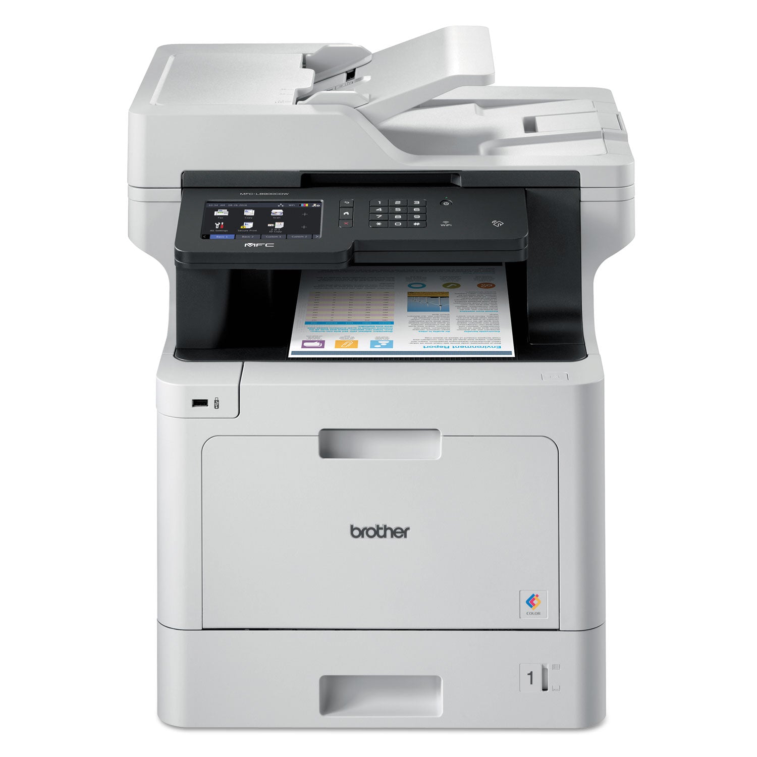 Brother MFCL8900CDW Business Color Laser All-in-One Printer with Duplex Print, Scan, Copy and Wireless Networking