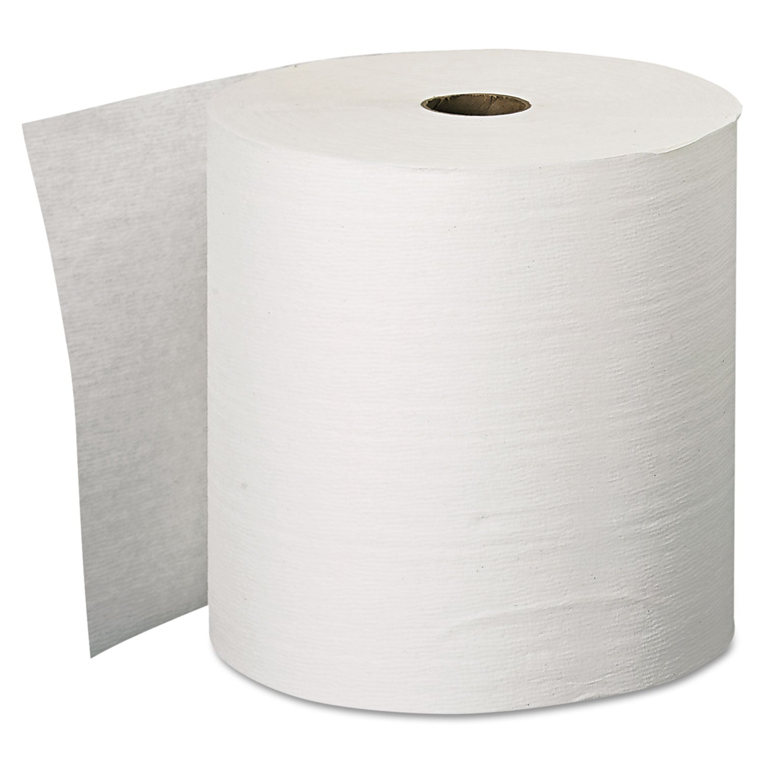 Hard Roll Paper Towels with Premium Absorbency Pockets, 1-Ply, 8" x 600 ft, 1.5" Core, White, 6 Rolls/Carton