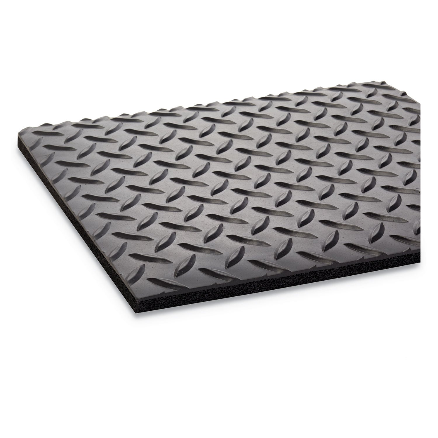 Crown Industrial Deck Plate Anti-Fatigue Mat, Vinyl, 36 X 60, Black