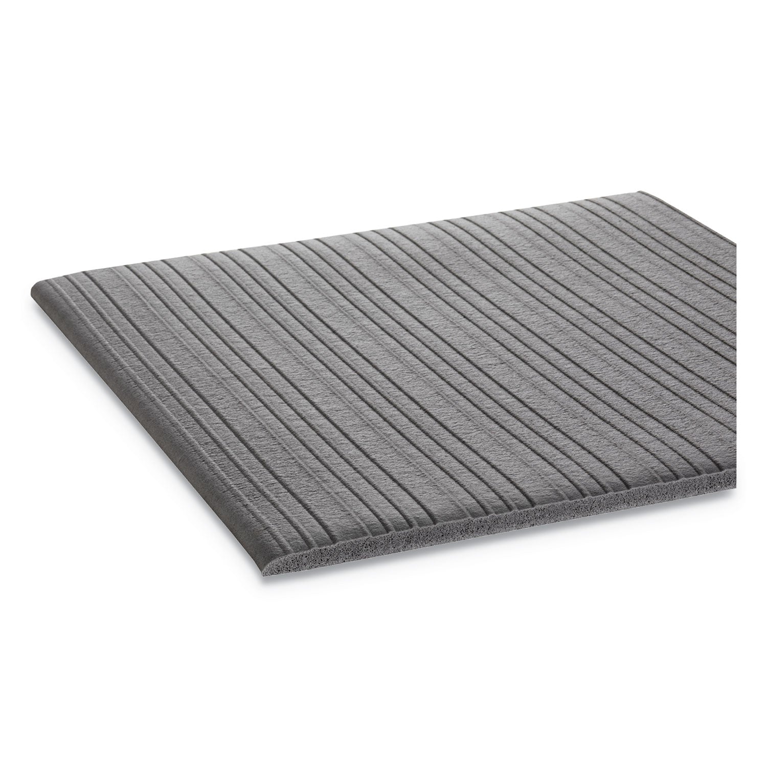 Crown Ribbed Anti-Fatigue Mat, Vinyl, 36 x 120, Gray