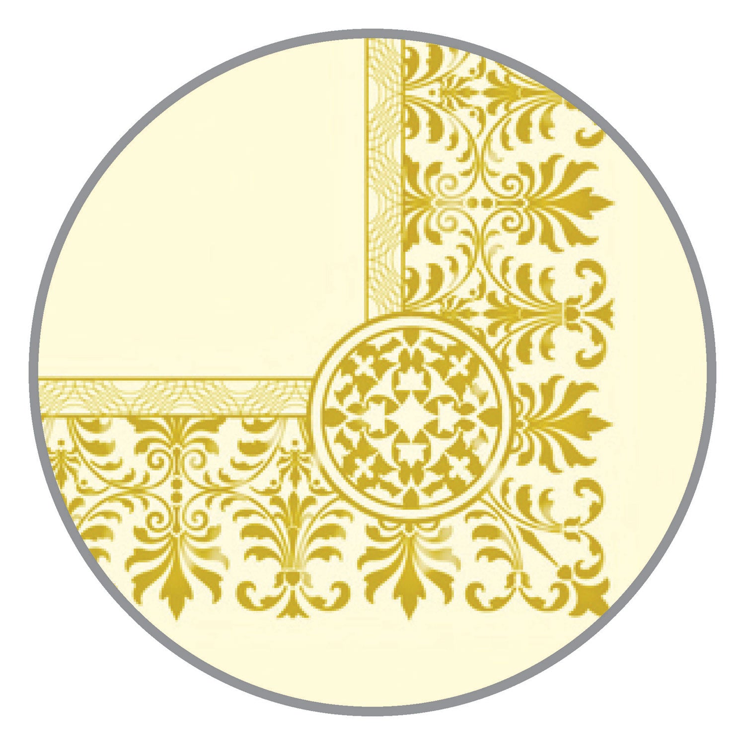 Southworth® Premium Certificates, 8.5 x 11, Ivory/Gold with Fleur Gold Foil Border, 15/Pack