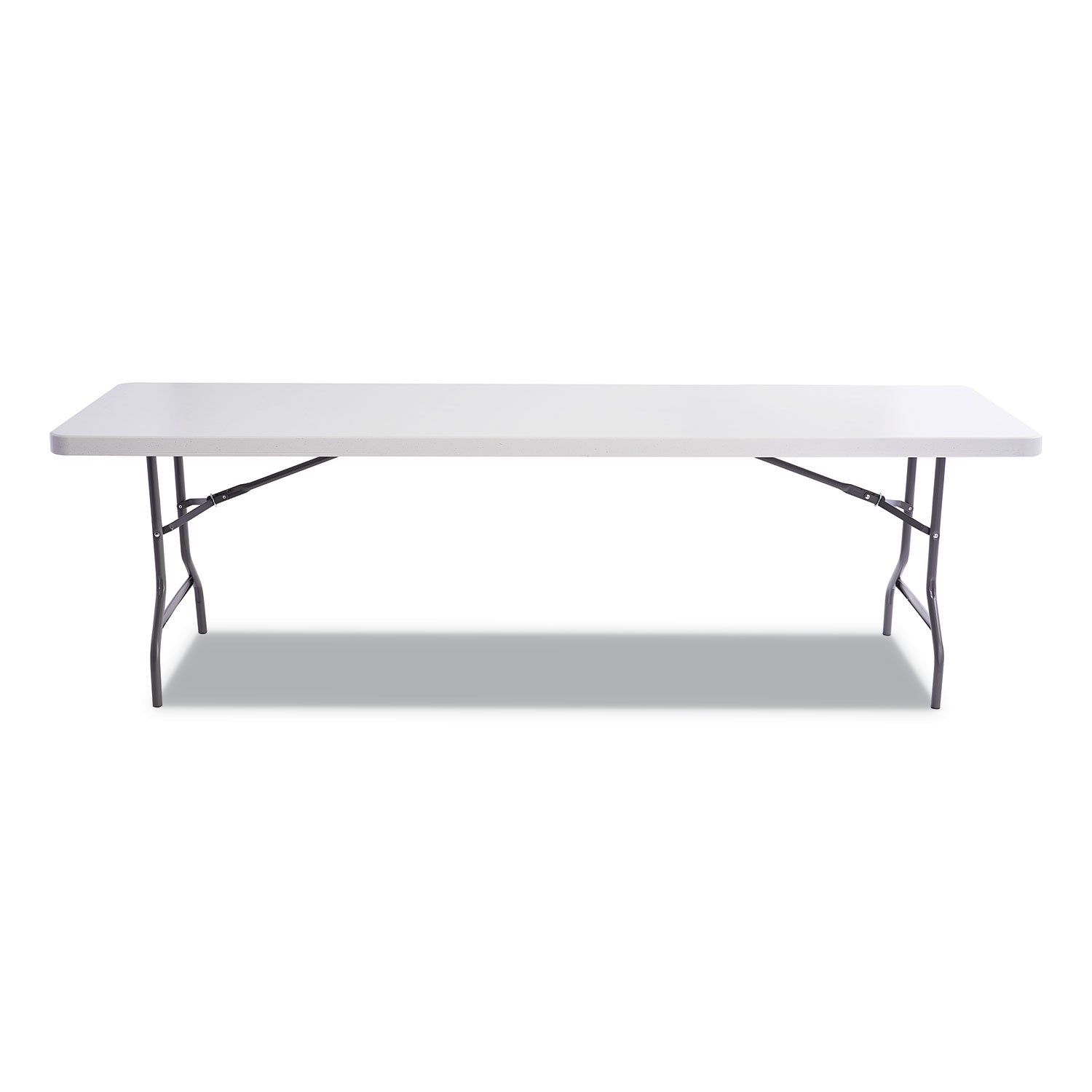 Alera® Resin Rectangular Folding Table, Square Edge, 96w x 30d x 29h, Platinum