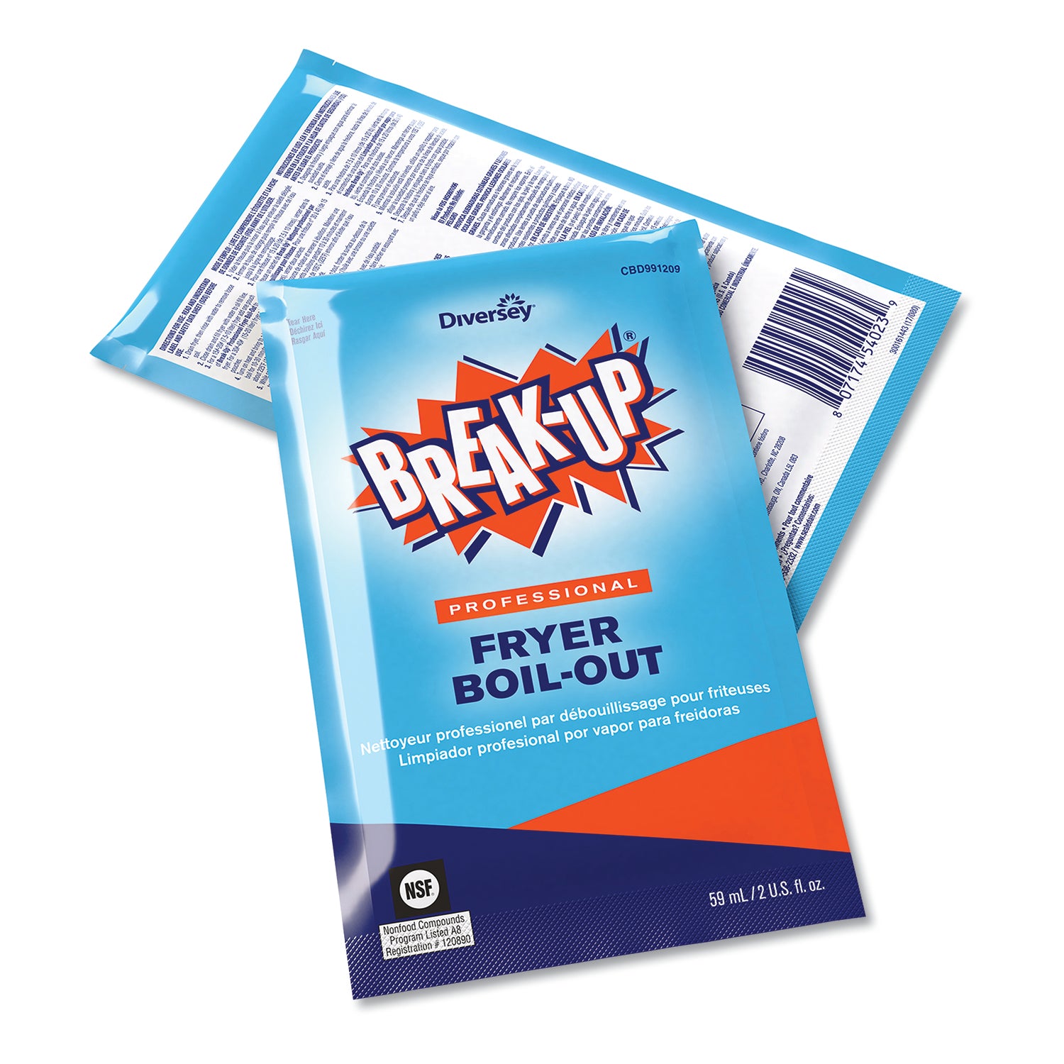 Fryer Boil-Out, Ready to Use, 2 oz Packet, 36/Carton