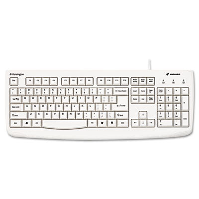 Kensington® Pro Fit USB Washable Keyboard, 104 Keys, White Flipcost Flipcost