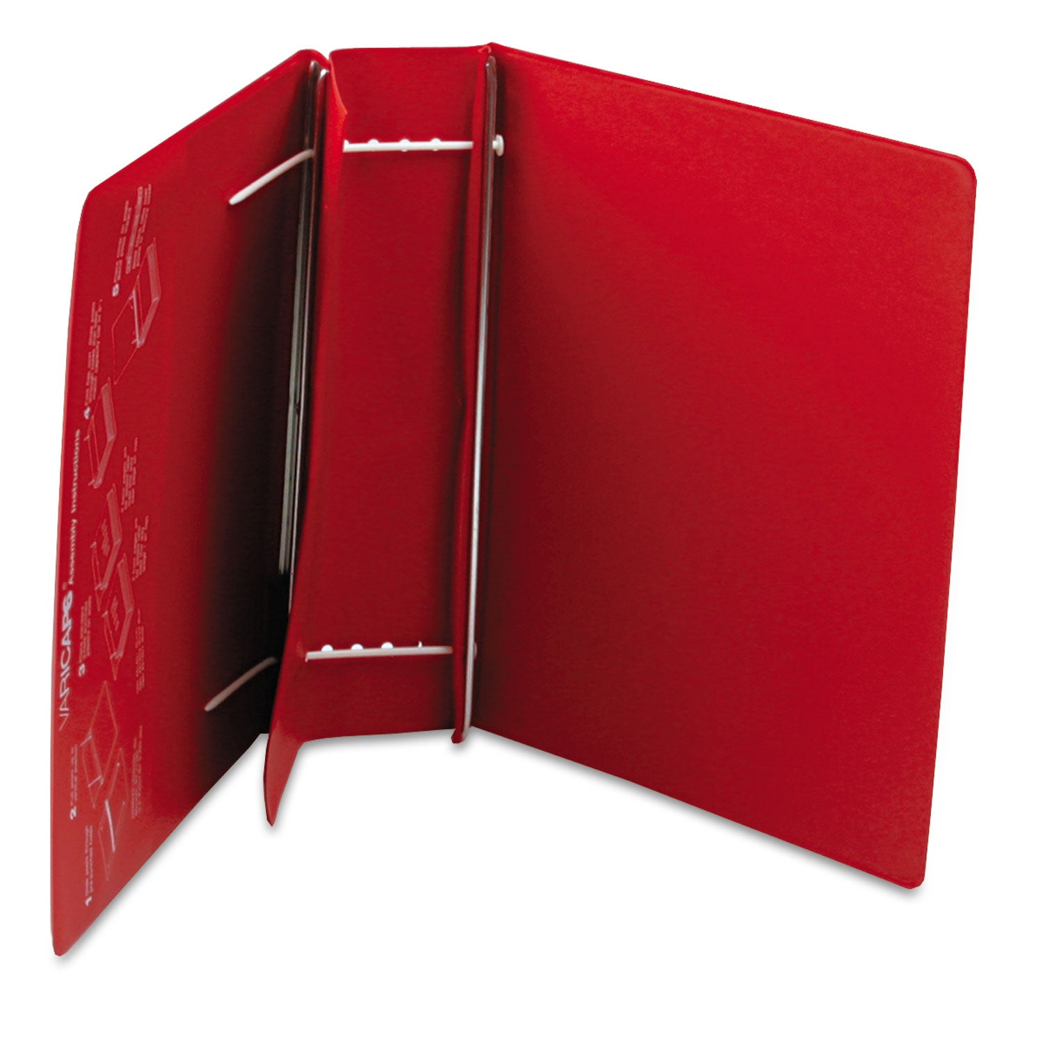 Charles Leonard® VariCap Expandable Binder, 2 Posts, 6" Capacity, 11 x 8.5, Red