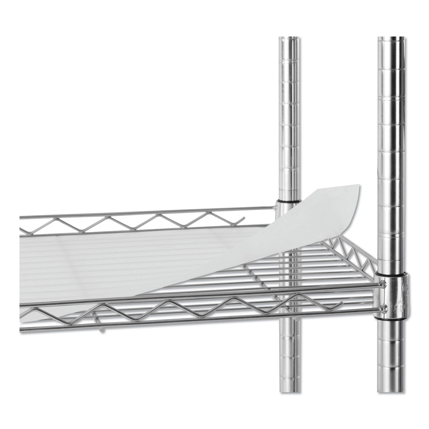 Alera® Three-Shelf Wire Cart with Liners, Metal, 3 Shelves, 450 lb Capacity, 24" x 16" x 39", Silver