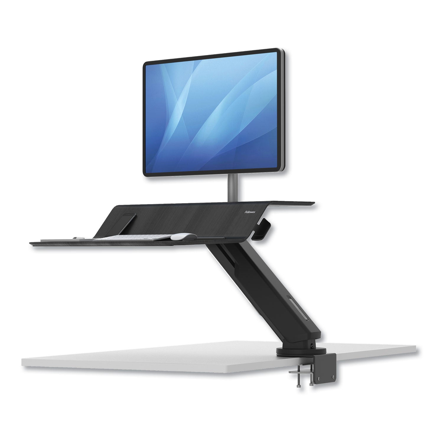 Fellowes® Lotus RT Sit-Stand Workstation, 48" x 30" x 42.2" to 49.2", Black