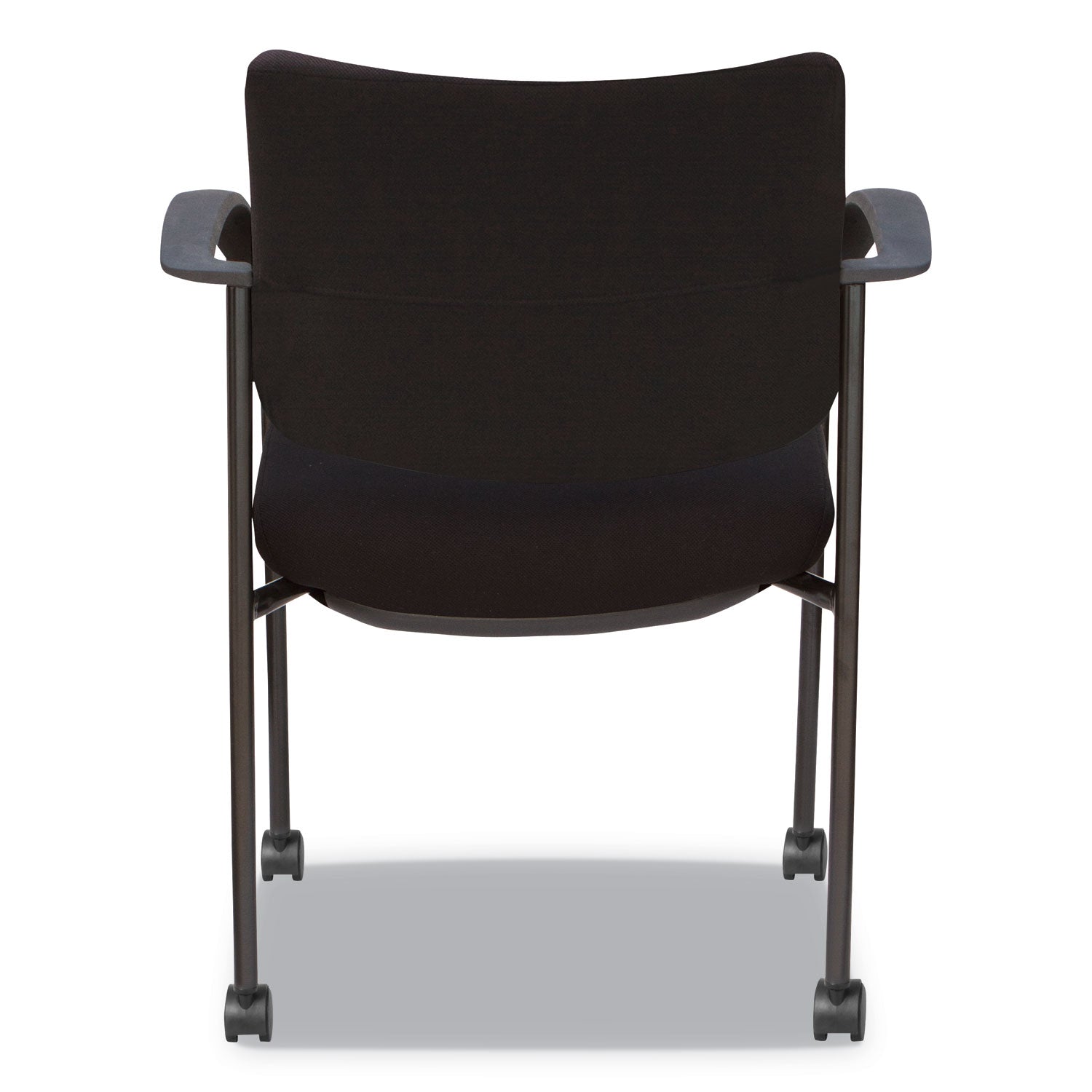 Alera® Alera IV Series Fabric Back/Seat Guest Chairs, 24.8" x 22.83" x 32.28", Black Seat, Black Back, Black Base, 2/Carton