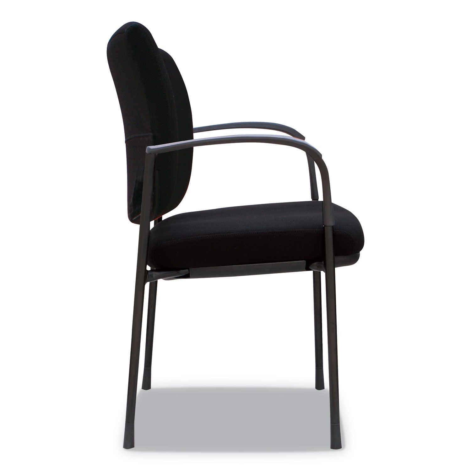 Alera® Alera IV Series Fabric Back/Seat Guest Chairs, 24.8" x 22.83" x 32.28", Black Seat, Black Back, Black Base, 2/Carton