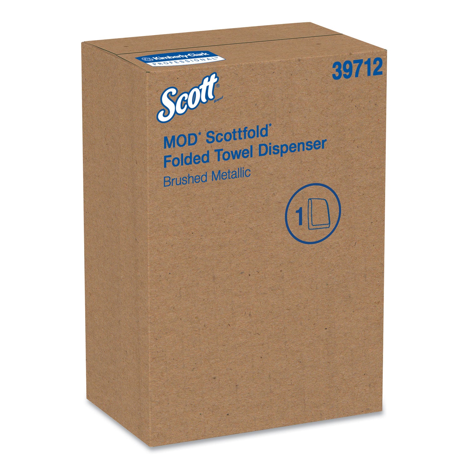 Scott® Mod* Scottfold* Towel Dispenser, 10.6 x 5.48 x 18.79, Brushed Metallic