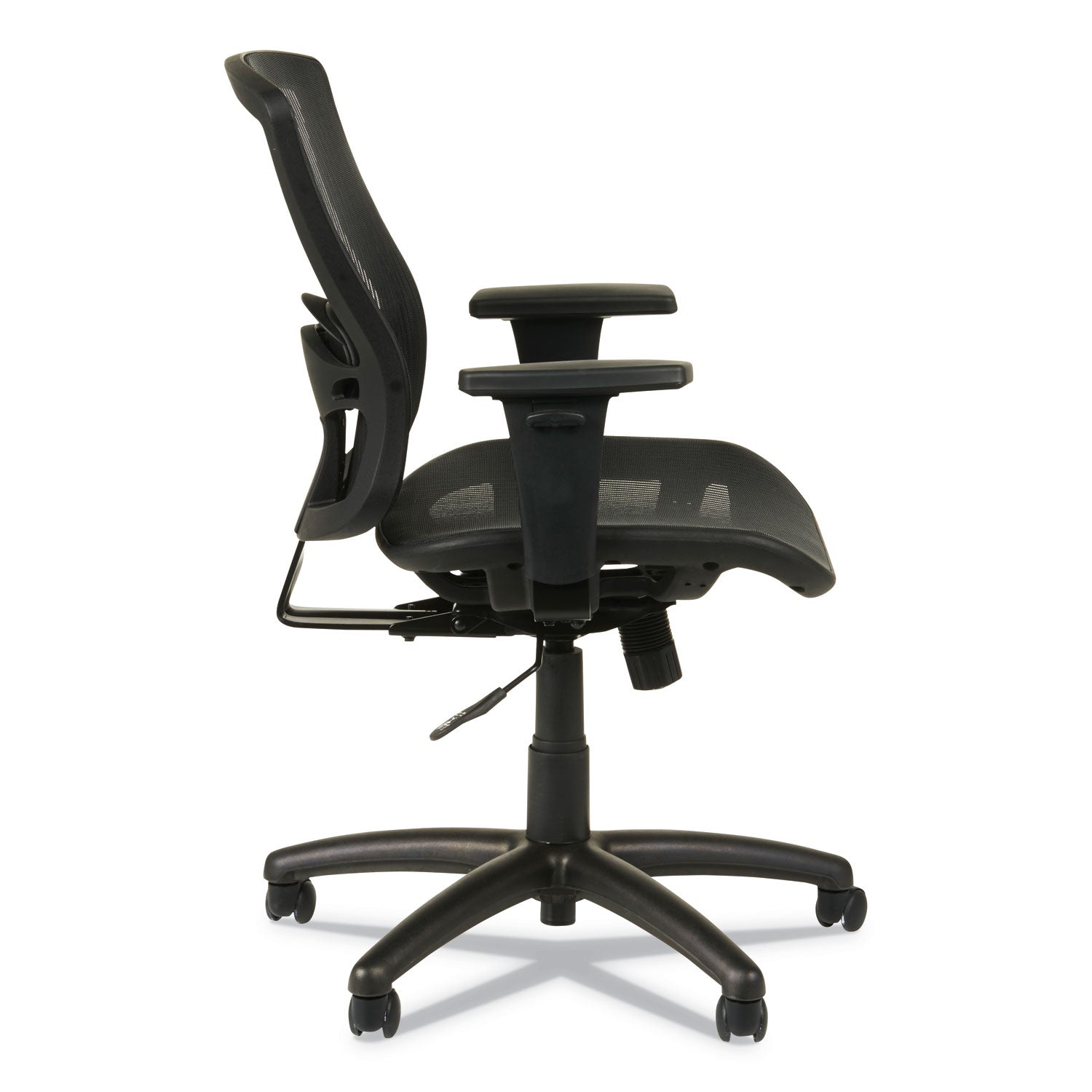 Alera® Alera Etros Series Suspension Mesh Mid-Back Synchro Tilt Chair, Supports Up to 275 lb, 15.74" to 19.68" Seat Height, Black