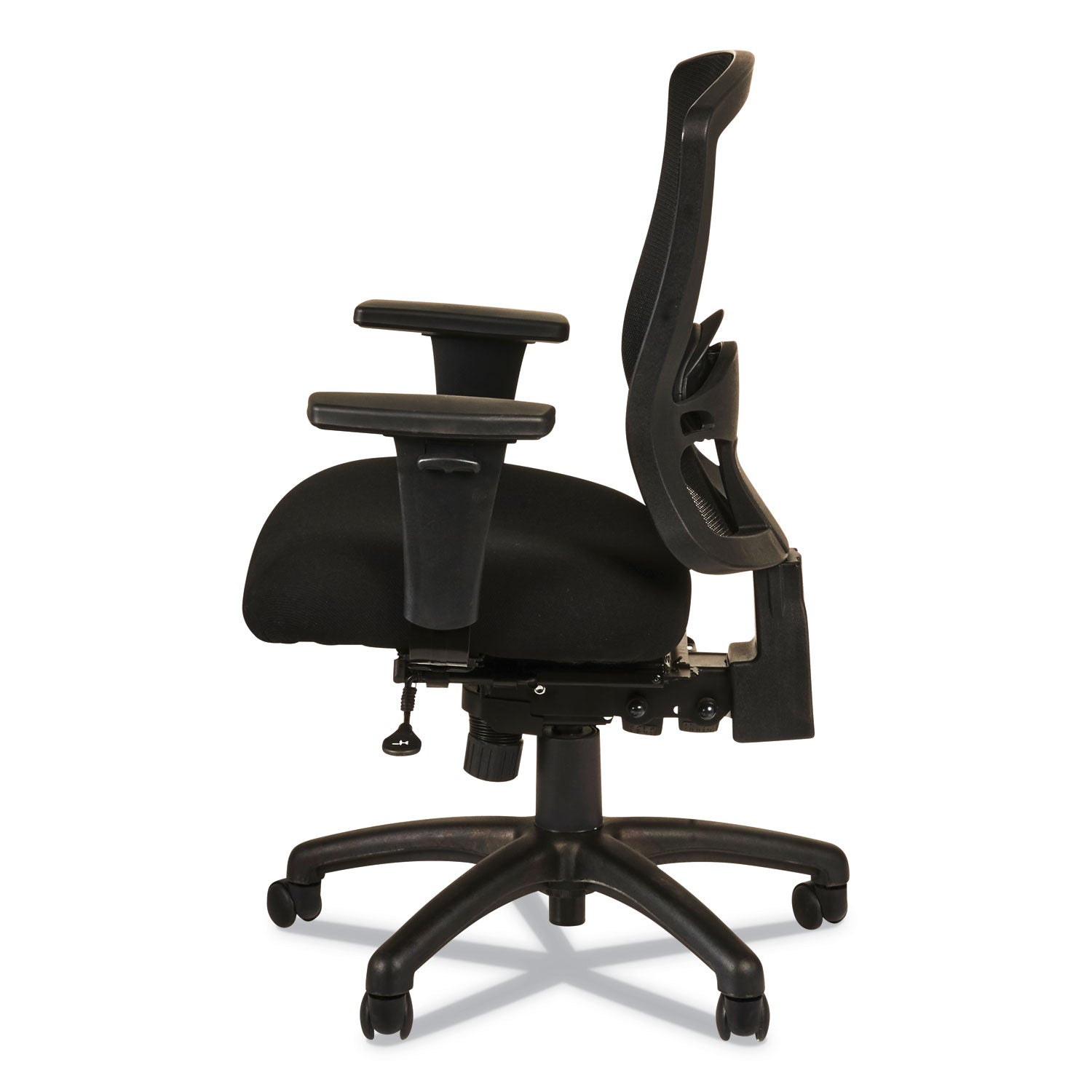 Alera® Alera Etros Series Mid-Back Multifunction with Seat Slide Chair, Supports Up to 275 lb, 17.83" to 21.45" Seat Height, Black