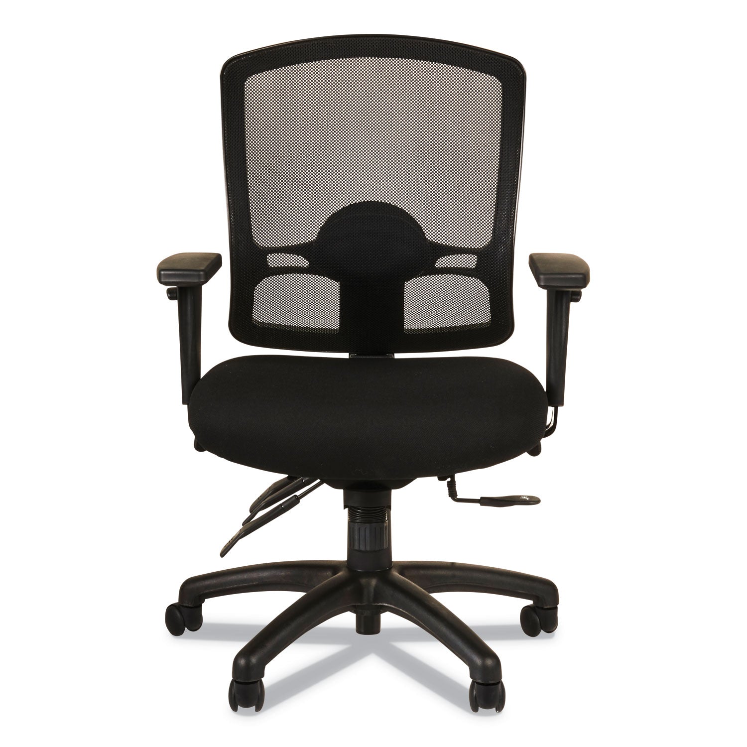 Alera® Alera Etros Series Mid-Back Multifunction with Seat Slide Chair, Supports Up to 275 lb, 17.83" to 21.45" Seat Height, Black