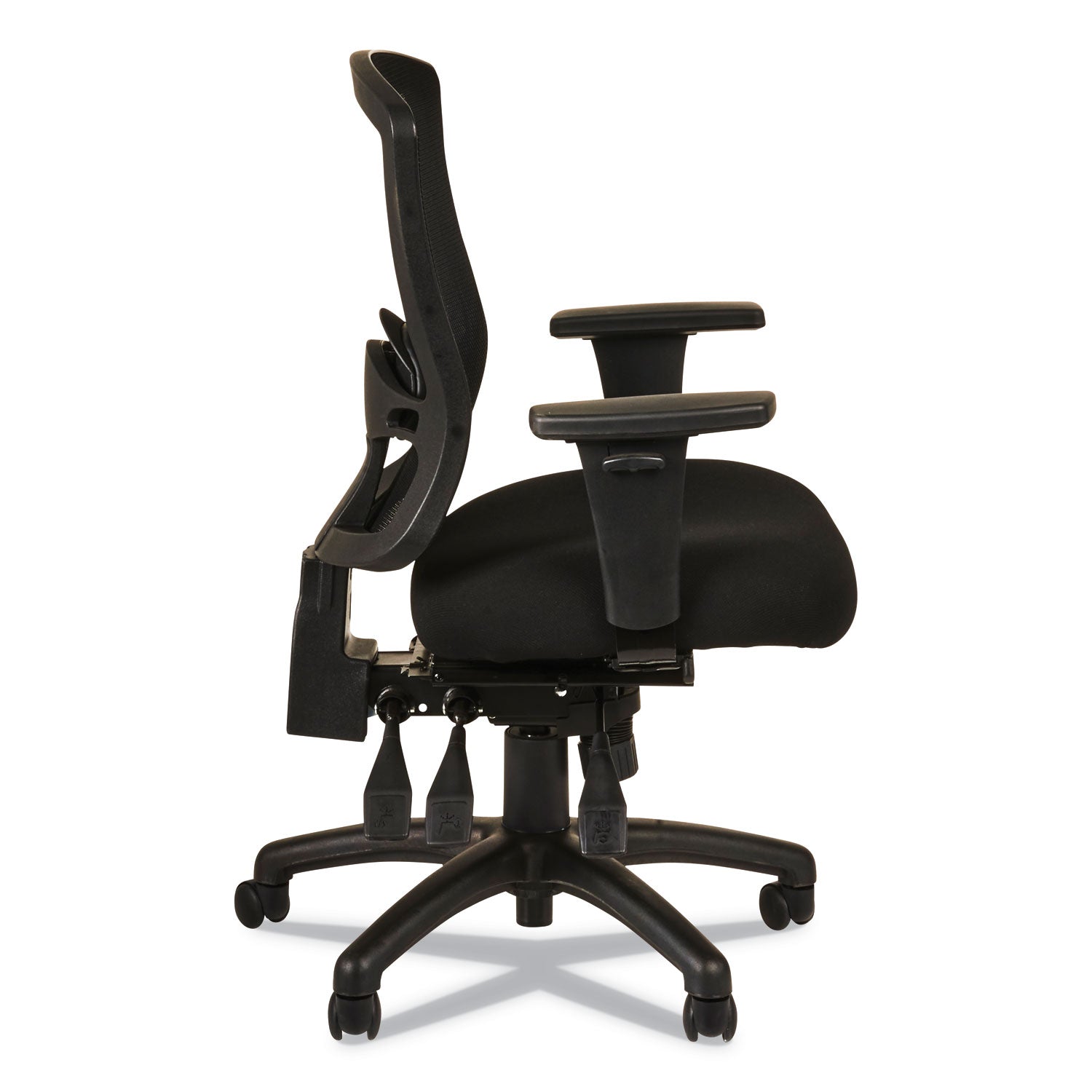 Alera® Alera Etros Series Mid-Back Multifunction with Seat Slide Chair, Supports Up to 275 lb, 17.83" to 21.45" Seat Height, Black