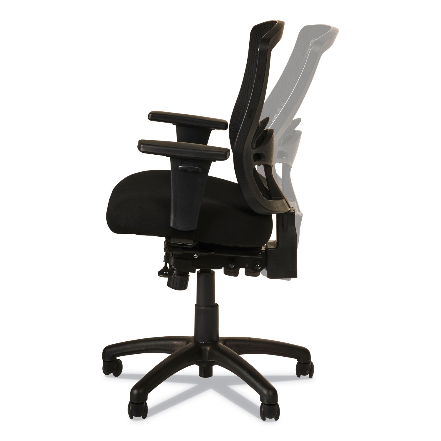 Alera® Alera Etros Series Mid-Back Multifunction with Seat Slide Chair, Supports Up to 275 lb, 17.83" to 21.45" Seat Height, Black