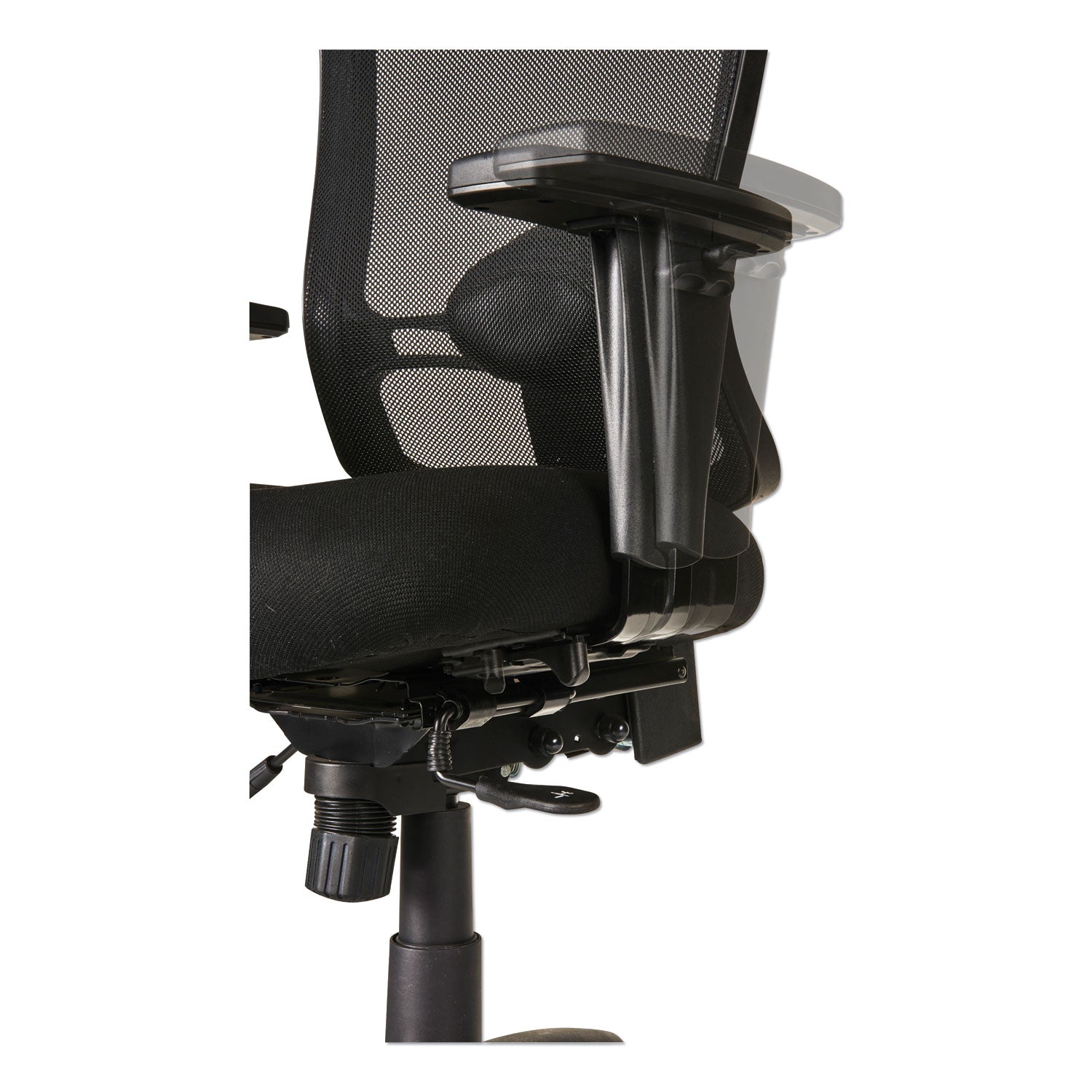 Alera® Alera Etros Series Mid-Back Multifunction with Seat Slide Chair, Supports Up to 275 lb, 17.83" to 21.45" Seat Height, Black