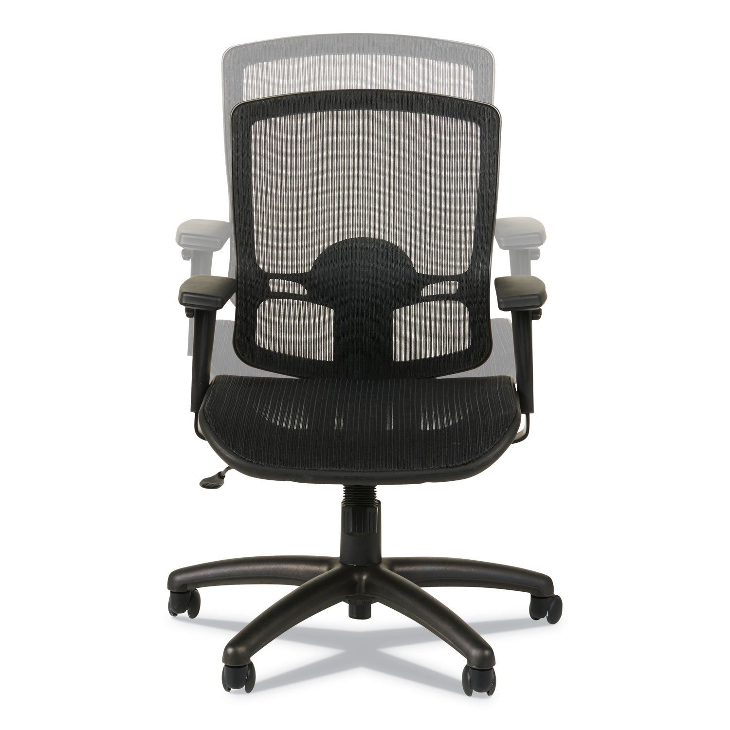 Alera® Alera Etros Series Suspension Mesh Mid-Back Synchro Tilt Chair, Supports Up to 275 lb, 15.74" to 19.68" Seat Height, Black