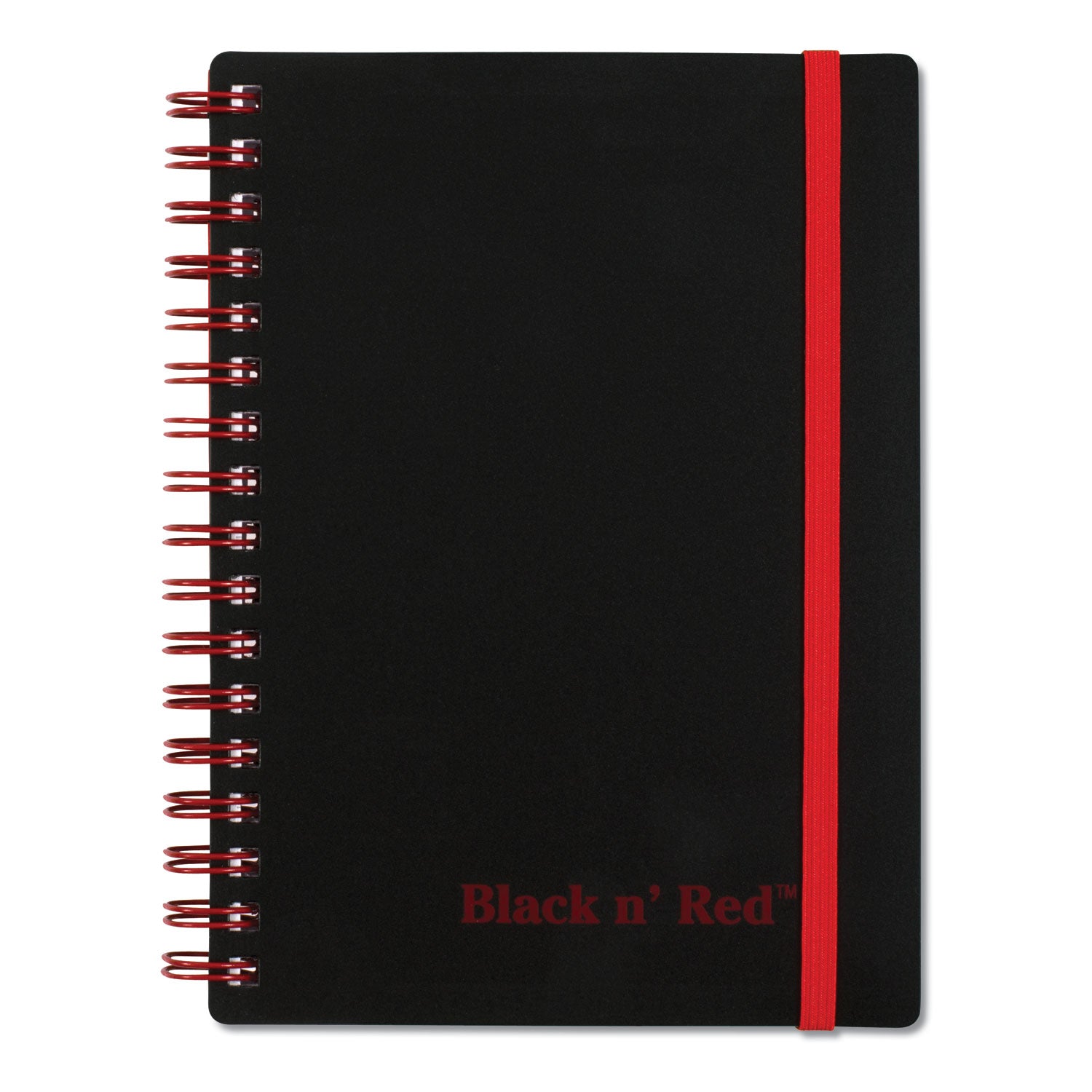 Black n' Red™ Flexible Cover Twinwire Notebooks, SCRIBZEE Compatible, 1-Subject, Wide/Legal Rule, Black Cover, (70) 5.88 x 4.13 Sheets