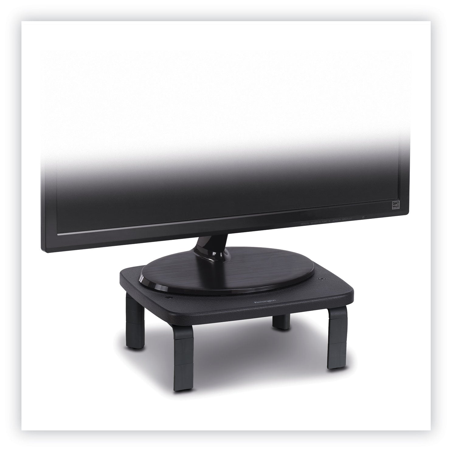 Kensington® SmartFit Monitor Stands, 12.25" x 2.25" x 1.75" to 4.75", Black, Supports 40 lbs