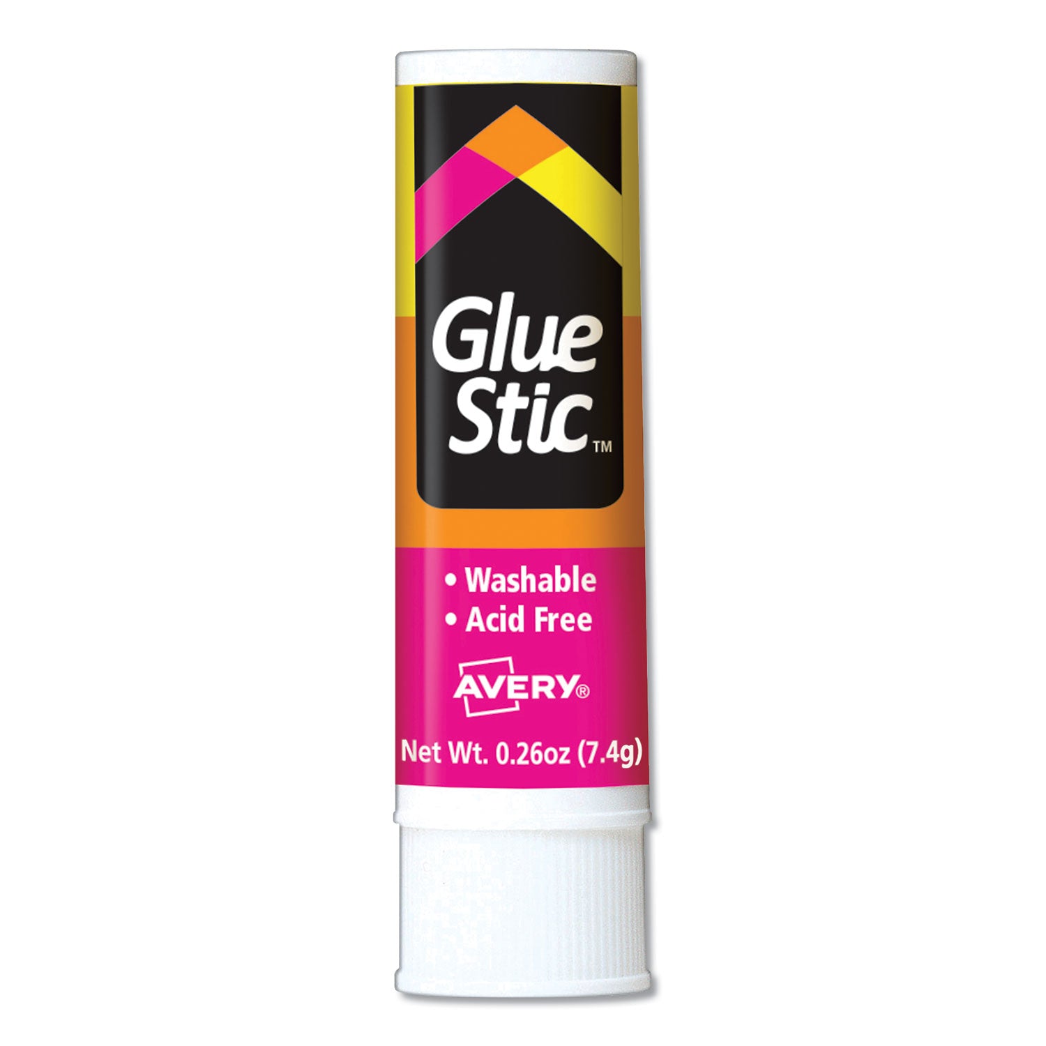 Avery® Permanent Glue Stic Value Pack, 0.26 oz, Applies White, Dries Clear, 18/Pack