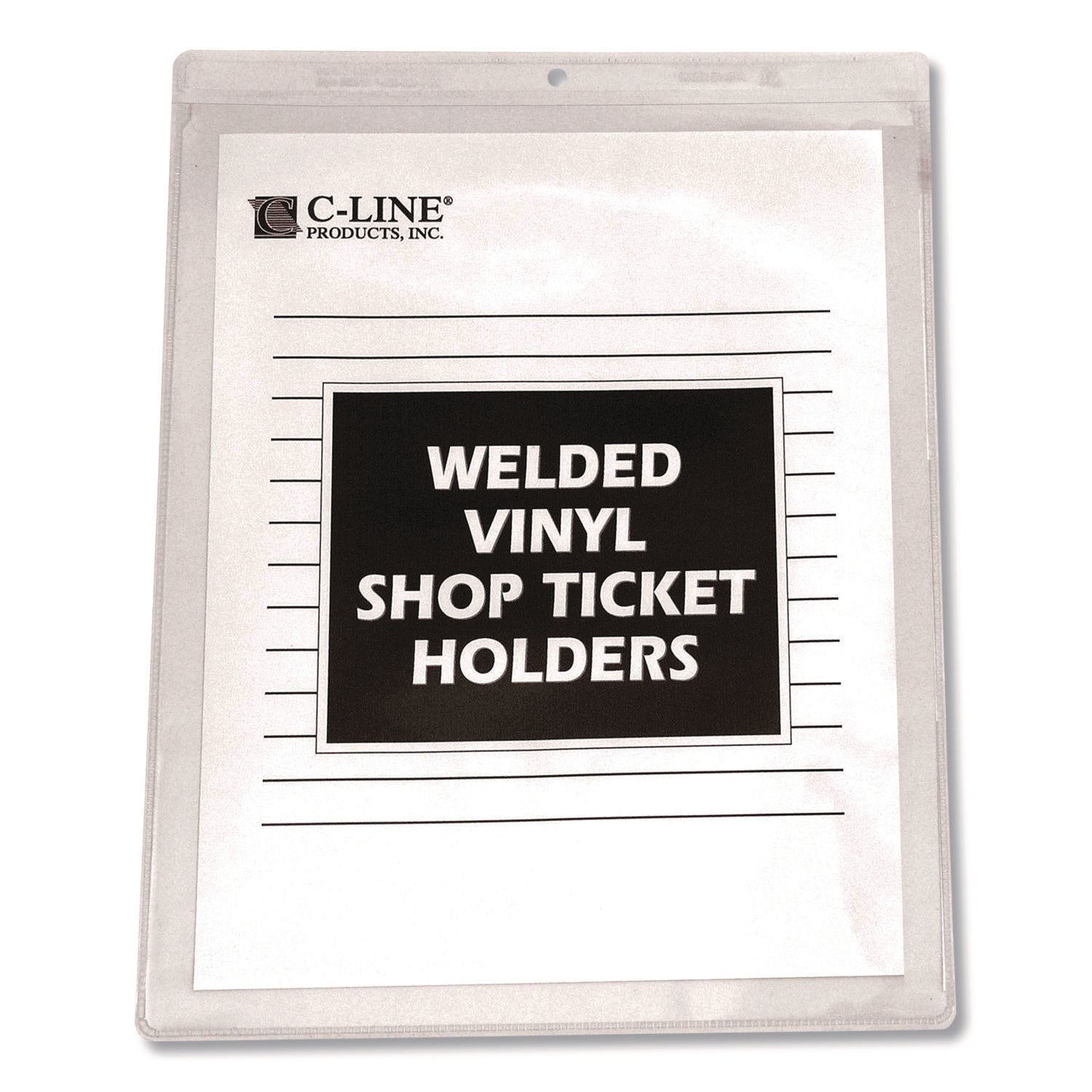 C-Line® Clear Vinyl Shop Ticket Holders, Both Sides Clear, 50 Sheets, 9 x 12, 50/Box