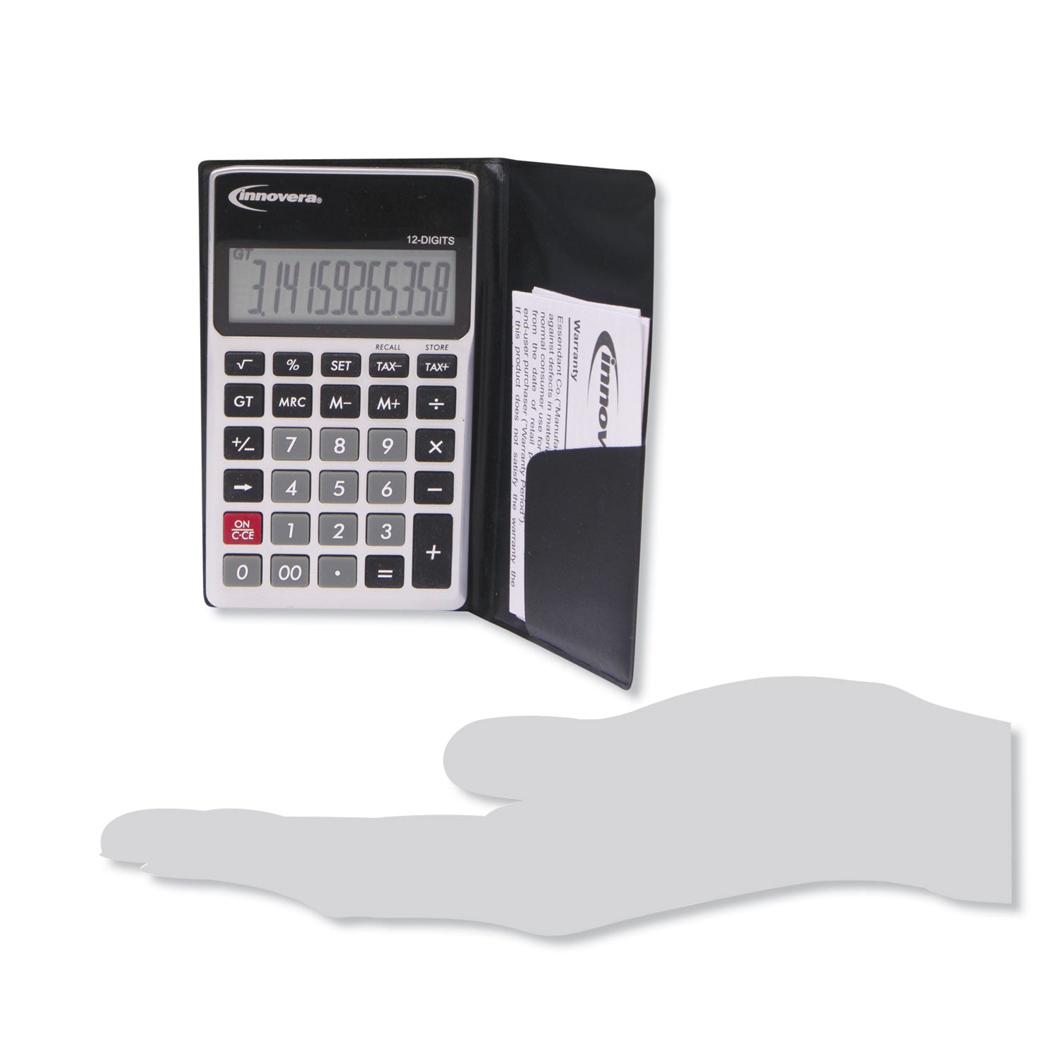 Innovera® 15922 Pocket Calculator, 12-Digit LCD