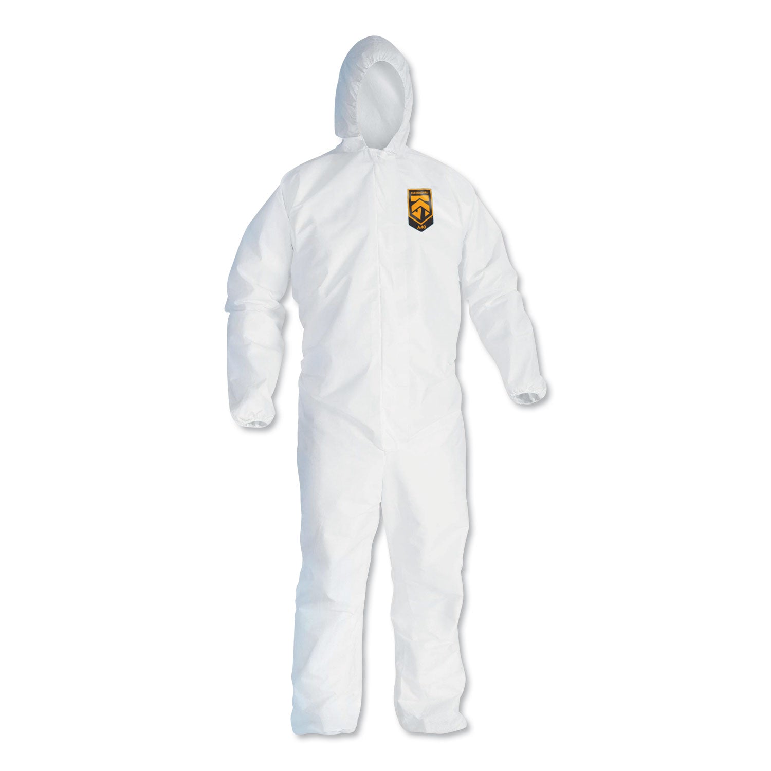 A40 Elastic-Cuff and Ankles Hooded Coveralls, 2X-Large, White, 25/Carton