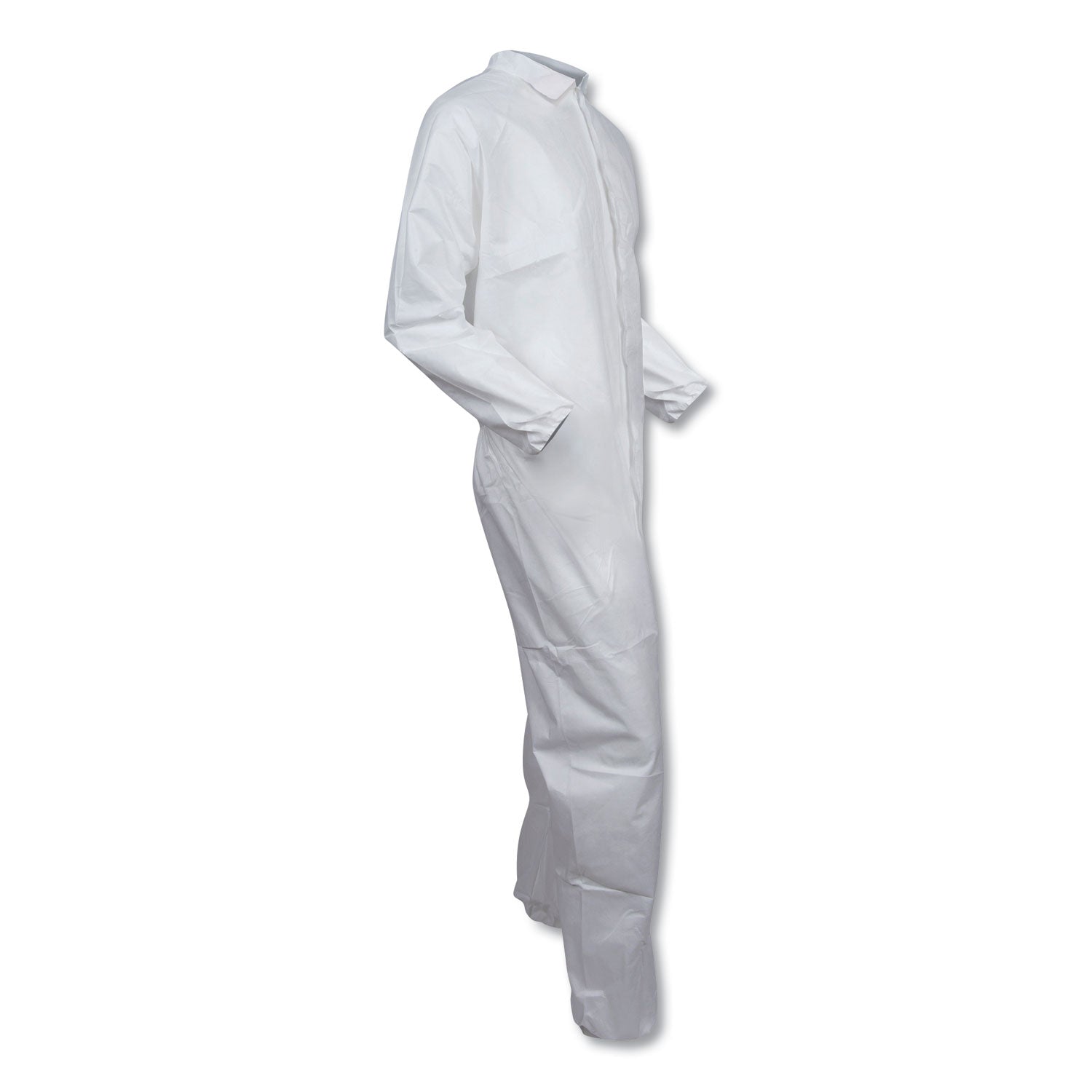 KleenGuard™ A30 Elastic-Back and Cuff Coveralls, Large, White, 25/Carton