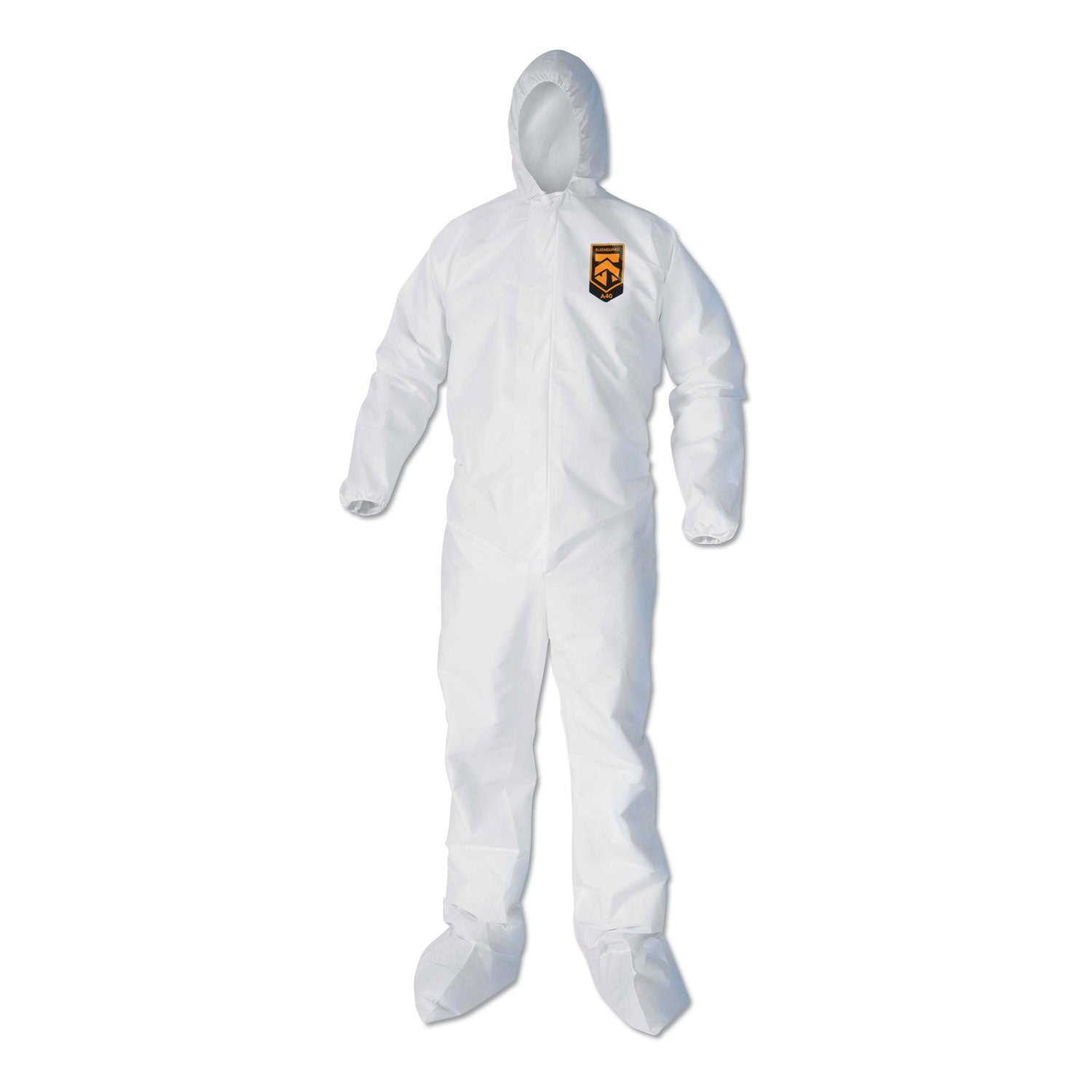 A40 Elastic-Cuff, Ankle, Hood and Boot Coveralls, X-Large, White, 25/Carton