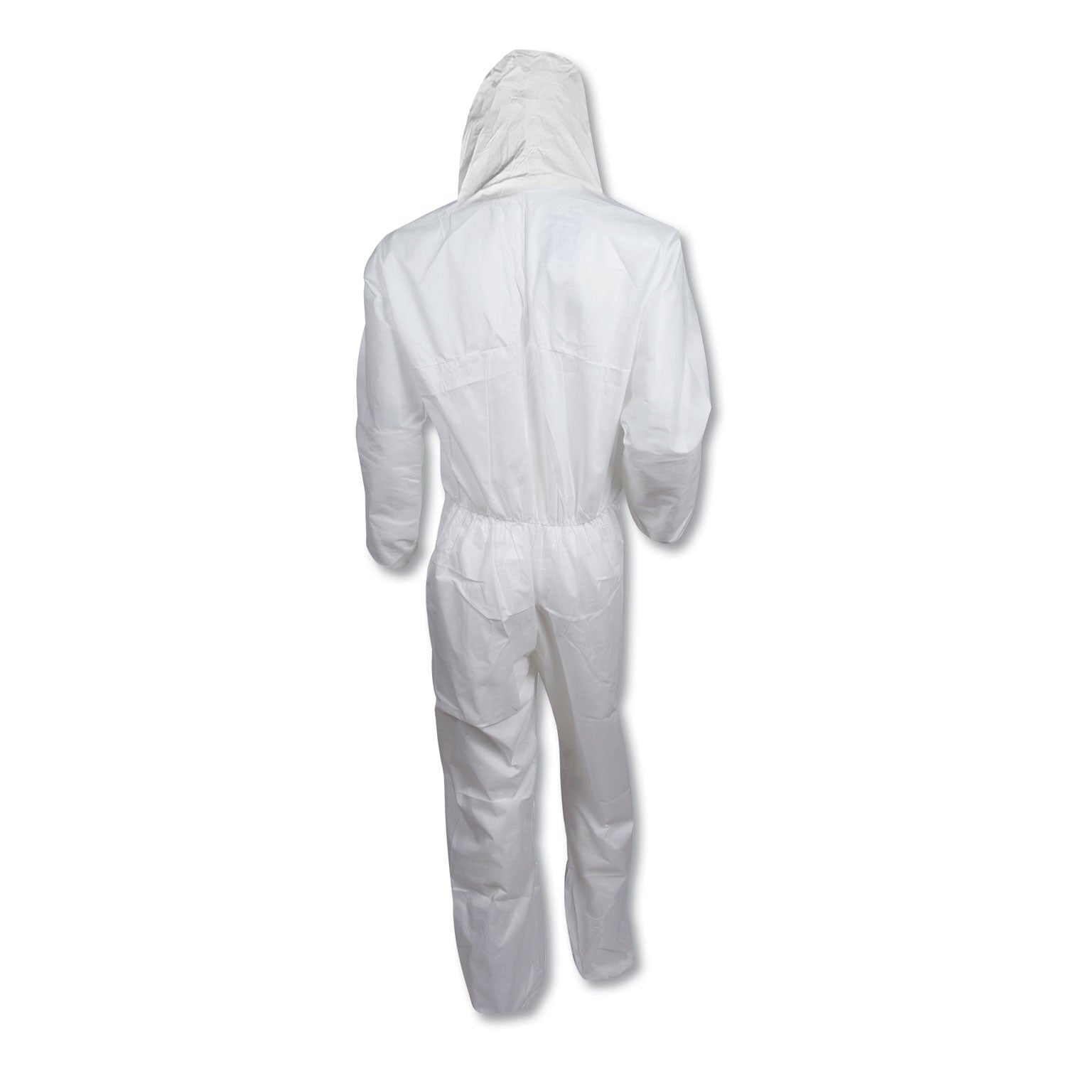 KleenGuard™ A20 Elastic Back, Cuff and Ankle Hooded Coveralls, Zip, X-Large, White, 24/Carton