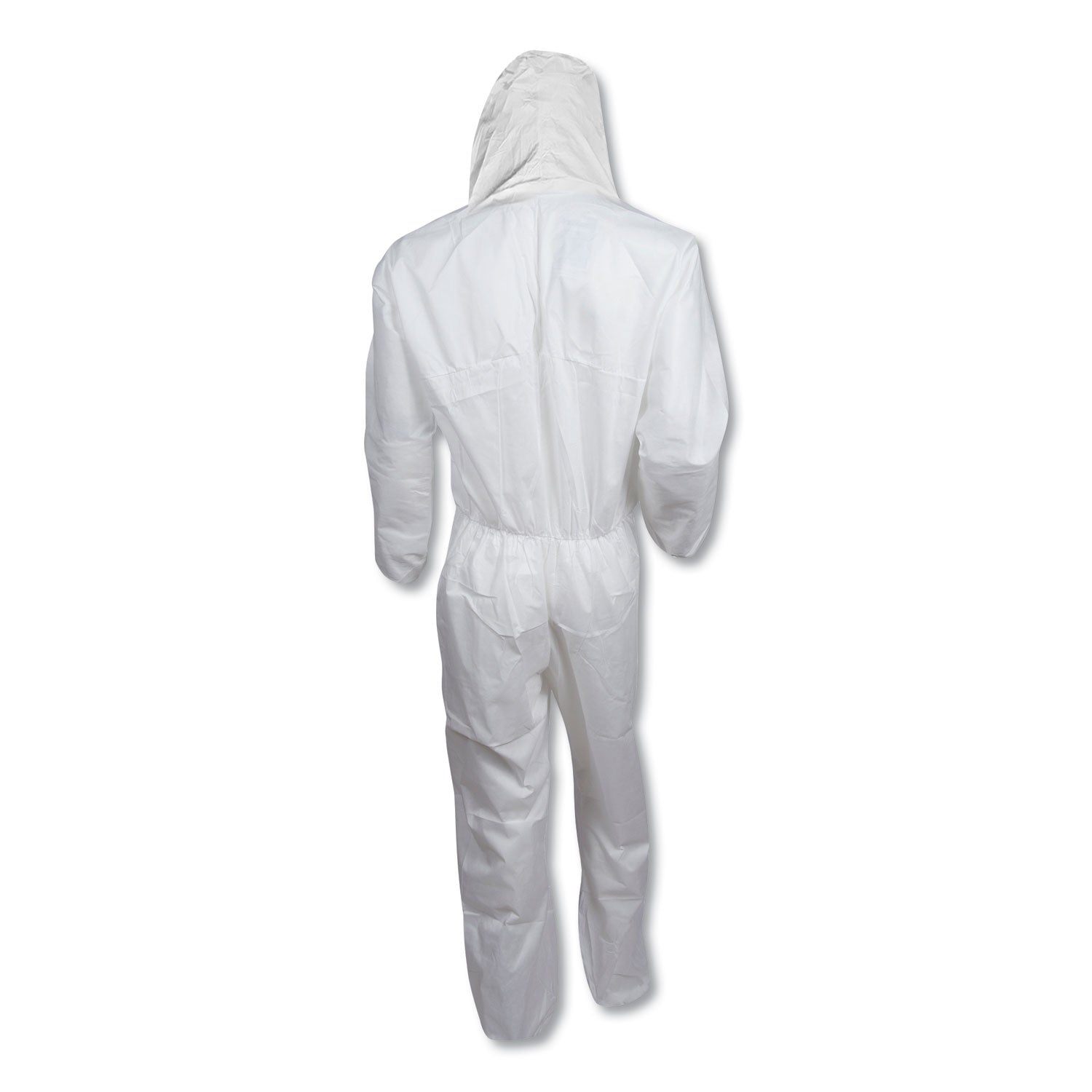 KleenGuard™ A30 Elastic-Back and Cuff Hooded Coveralls, X-Large, White, 25/Carton