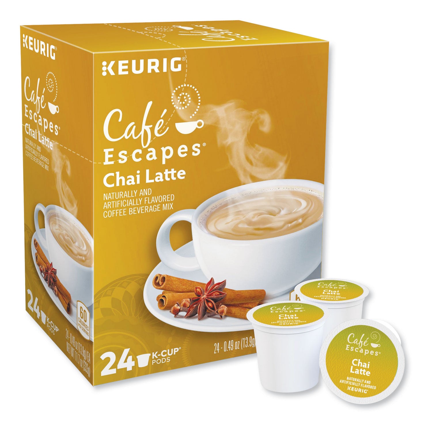 Café Escapes® Cafe Escapes Chai Latte K-Cups, 96/Carton