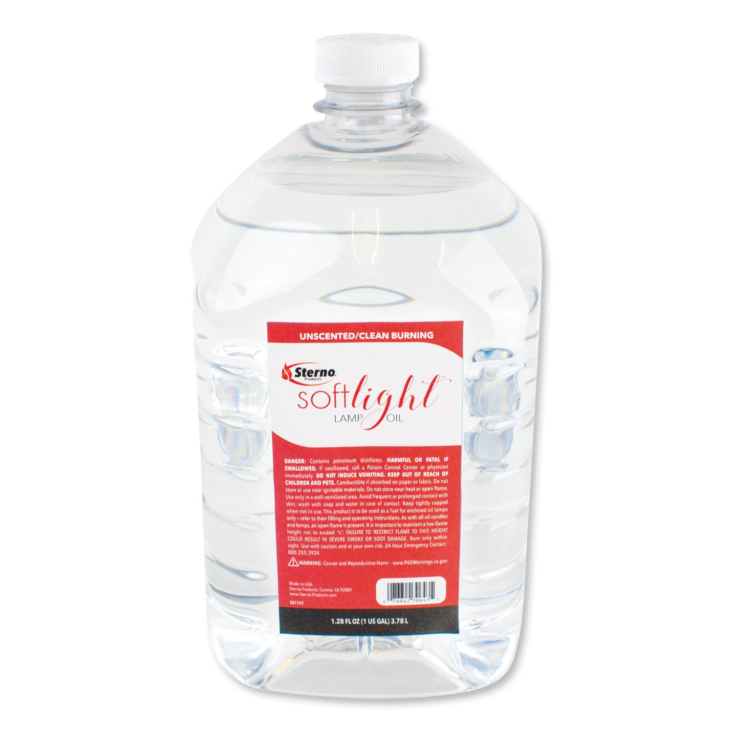 Soft Light Liquid Wax Lamp Oil, Clear, 1 gal Bottle, 4/Carton