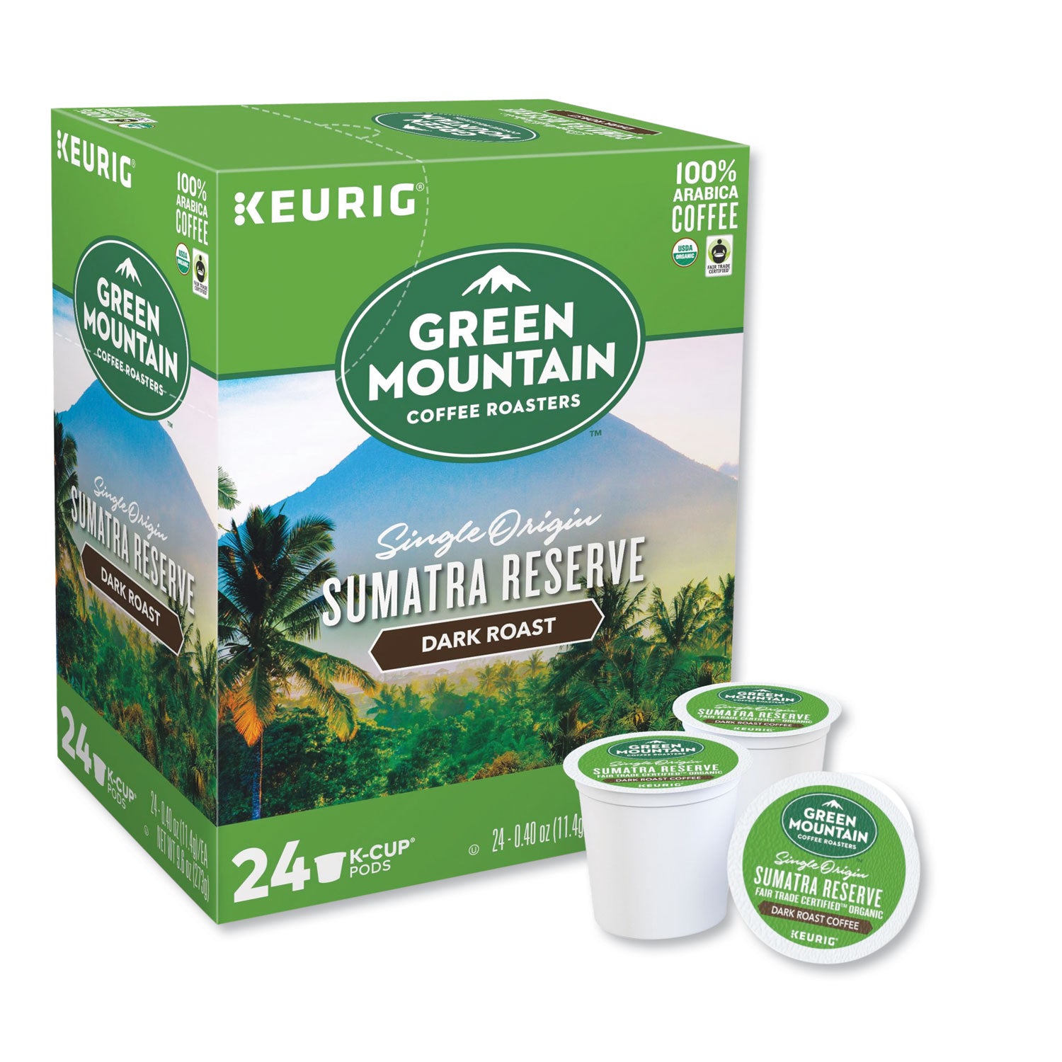 Green Mountain Coffee® Fair Trade Organic Sumatran Extra Bold Coffee K-Cups, 96/carton