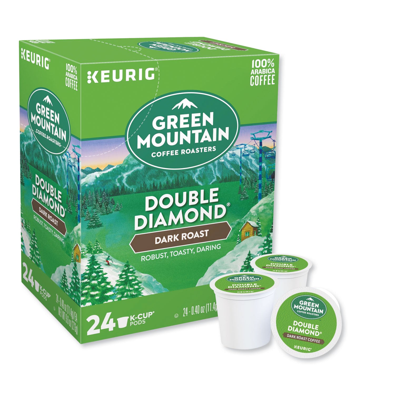 Green Mountain Coffee® Double Black Diamond Extra Bold Coffee K-Cups, 96/carton