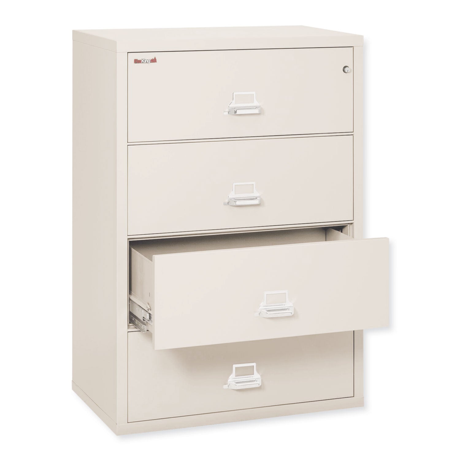 Insulated Lateral File, 4 Legal/Letter-Size File Drawers, Parchment, 37.5" x 22.13" x 52.75", 323.24 lb Overall Capacity