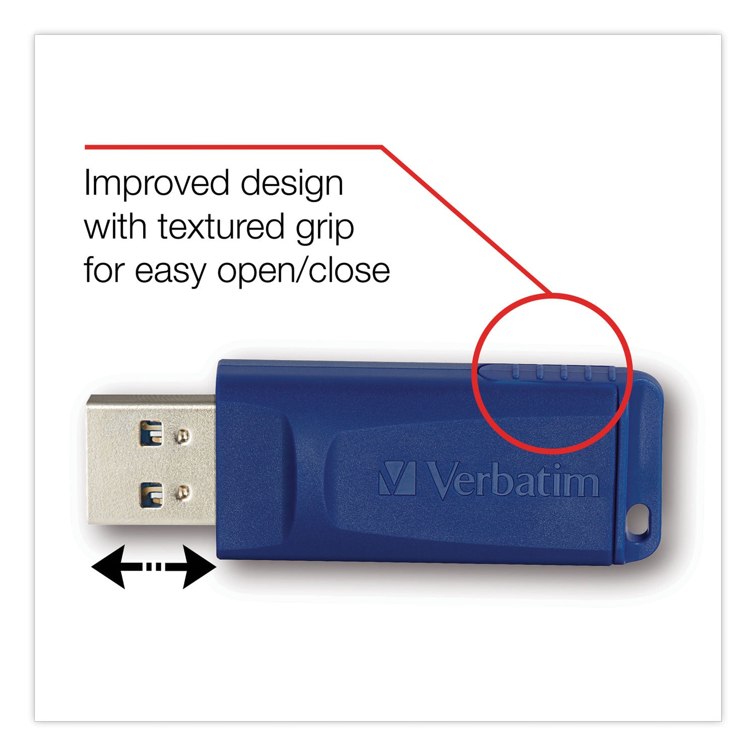 Classic USB 2.0 Flash Drive, 8 GB, Blue, 5/Pack Verbatim® Flipcost