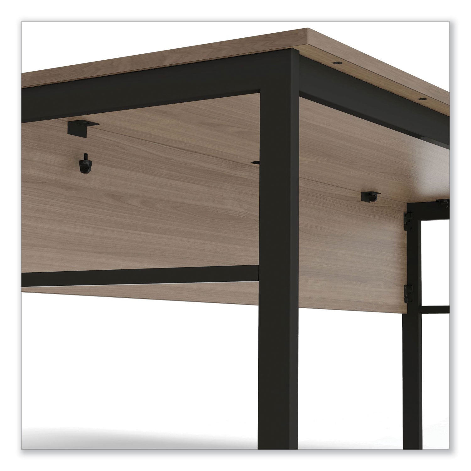 Linea Italia® Urban Series L- Shaped Desk, 59" x 59" x 29.5", Natural Walnut