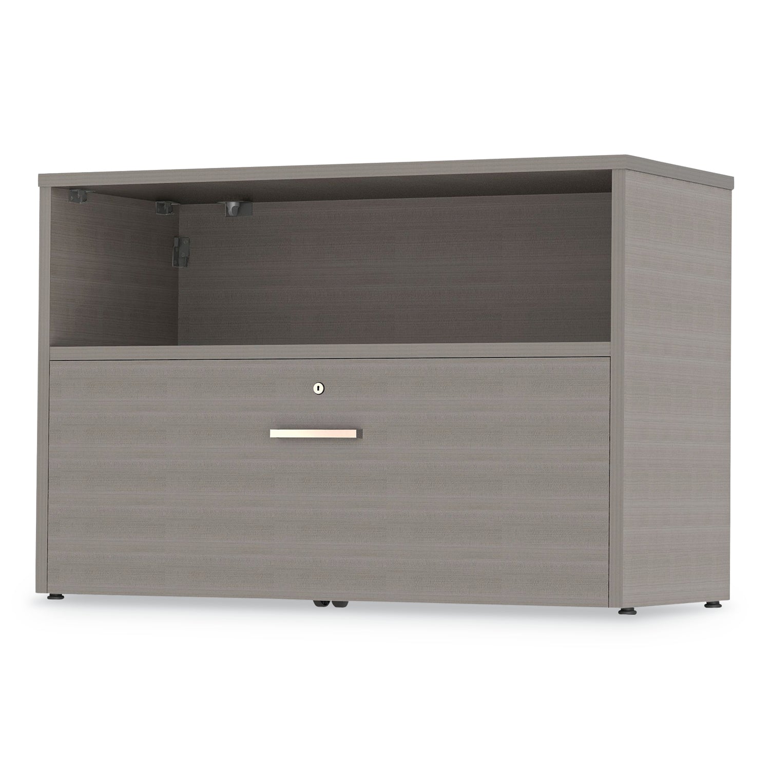 Linea Italia® Urban 36" Credenza, Bottom Pedestal, 35.25w x 15.25d x 23.75h, Ash