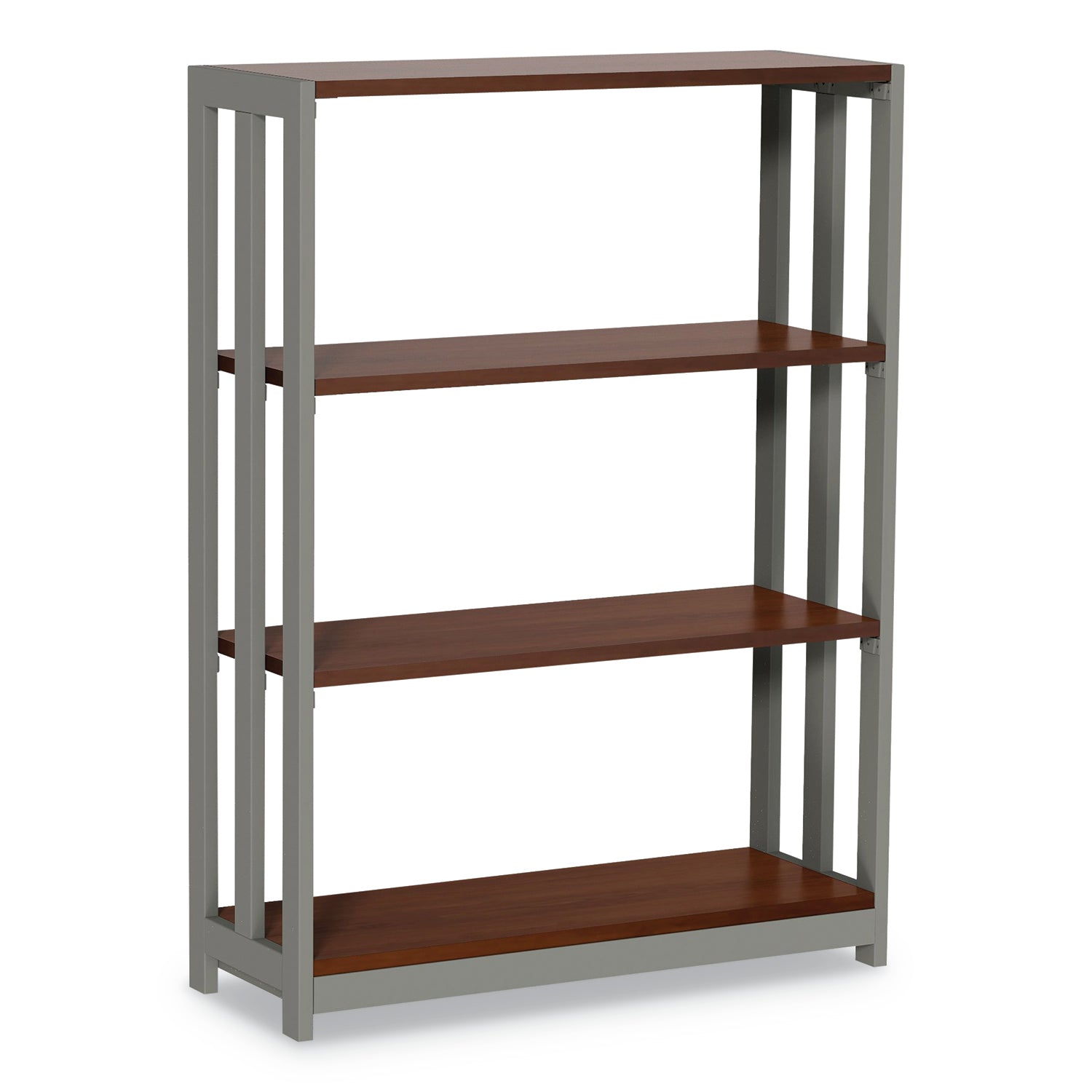 Linea Italia® Trento Line Bookcase, Three-Shelf, 31.5w x 11.5d x 43.25h, Cherry