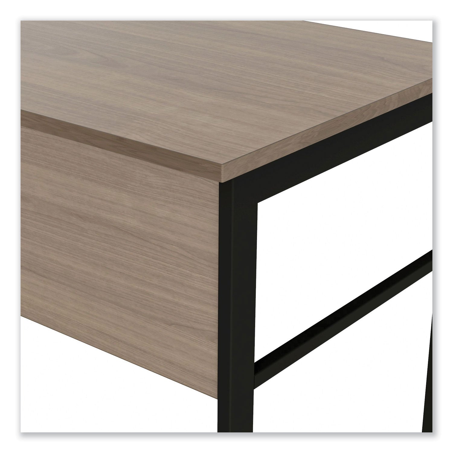 Linea Italia® Urban Series L- Shaped Desk, 59" x 59" x 29.5", Natural Walnut