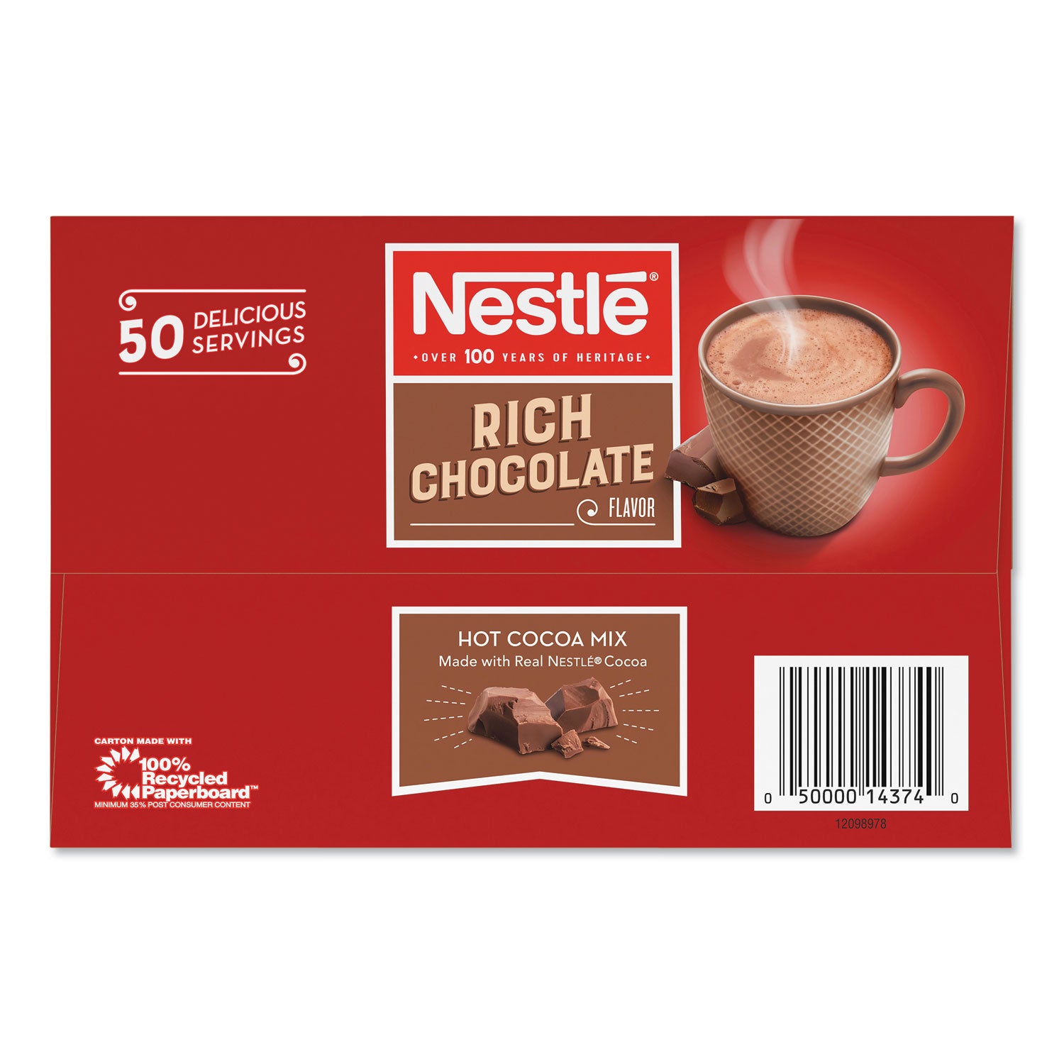 Nestlé® Hot Cocoa Mix, Rich Chocolate, .71oz, 50/Box