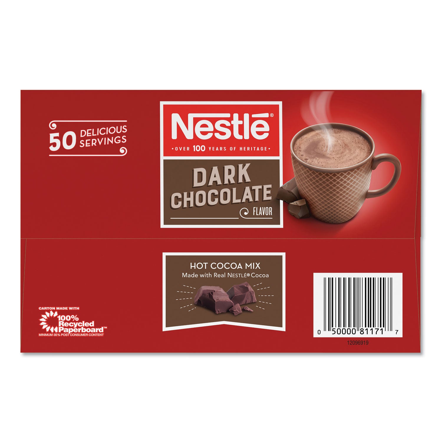 Nestlé® Hot Cocoa Mix, Dark Chocolate, 0.71 oz, 50/Box