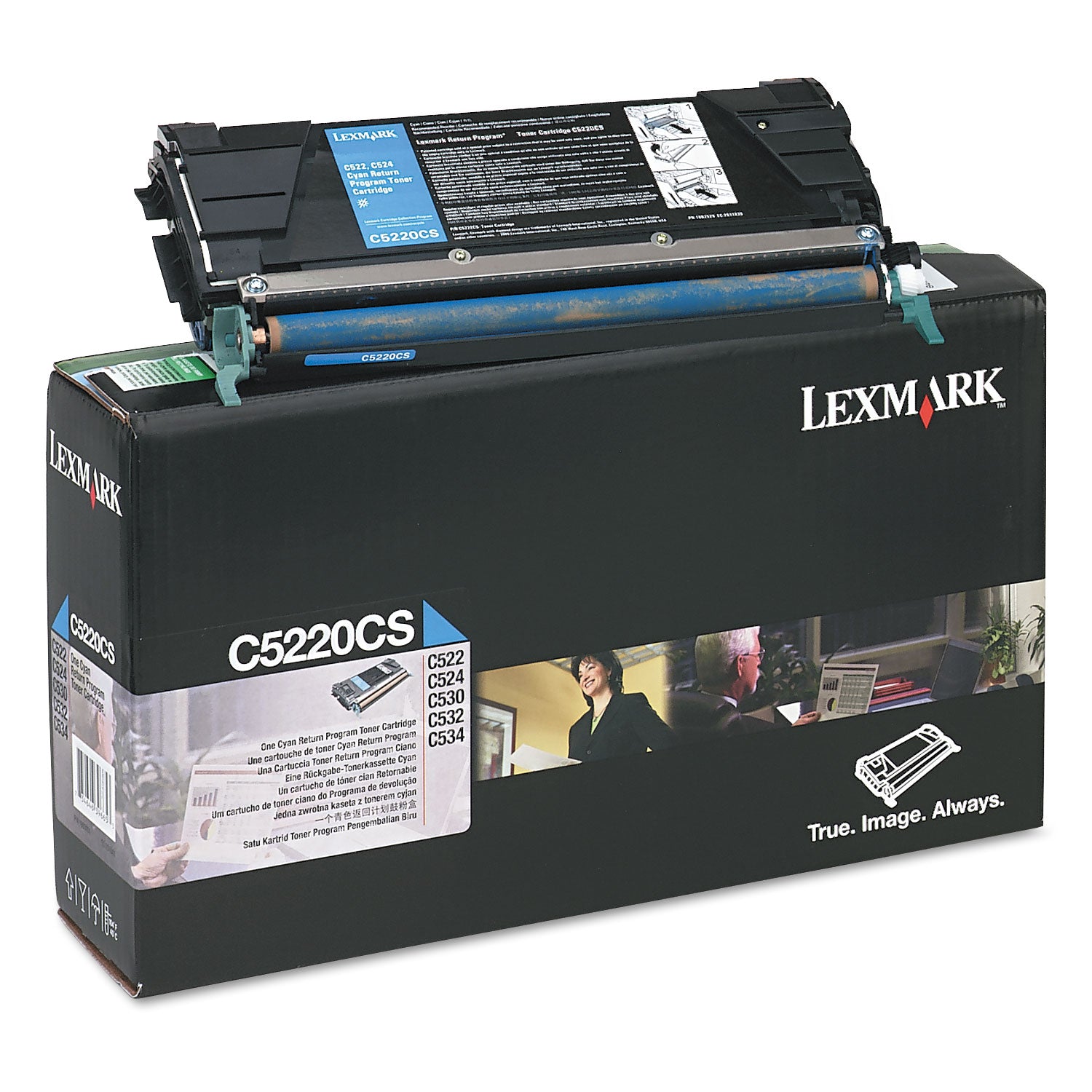 Lexmark™ C5220CS Return Program Toner, 3,000 Page-Yield, Cyan