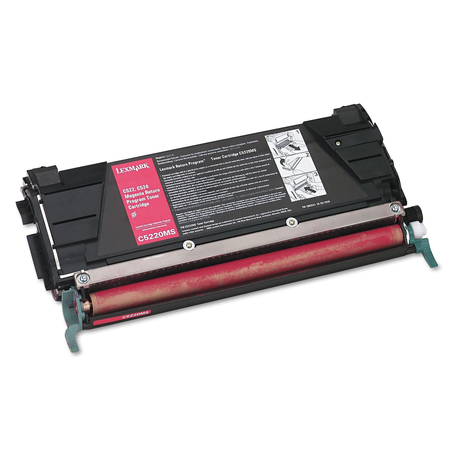 C5220MS Return Program Toner, 3,000 Page-Yield, Magenta