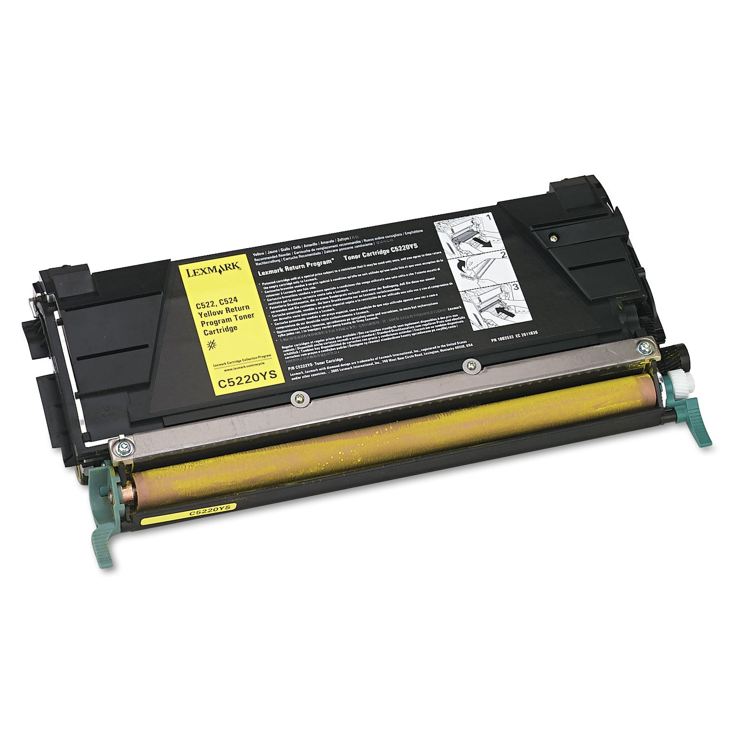 C5220YS Return Program Toner, 3,000 Page-Yield, Yellow