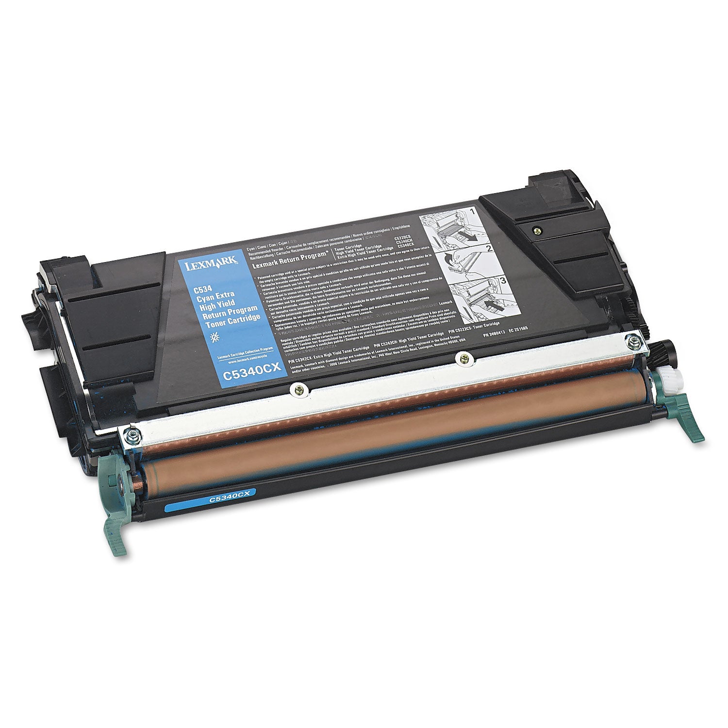 C5340CX Return Program Extra High-Yield Toner, 7,000 Page-Yield, Cyan