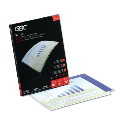 ACCO BRANDS, INC. EZUse Thermal Laminating Pouches, 3 mil, 9" x 11.5", Gloss Clear, 100/Box - Flipcost